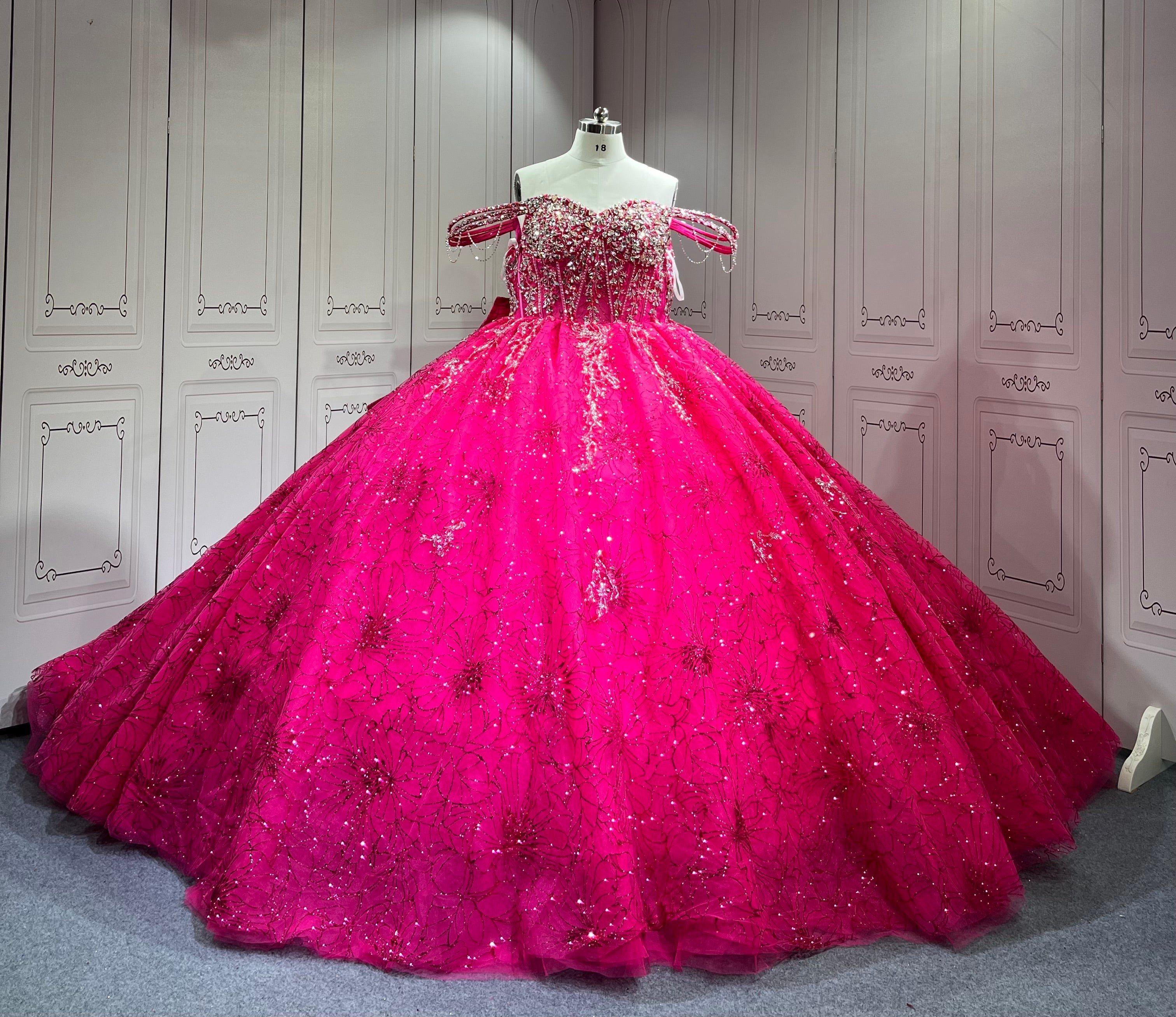 Mumuleo Fuchsia Sweet 16 Dresses Plus Size Quinceanera Gown Affordable Miss XV Vestidos De Quinceaera 15 Anos 2025 De Xv