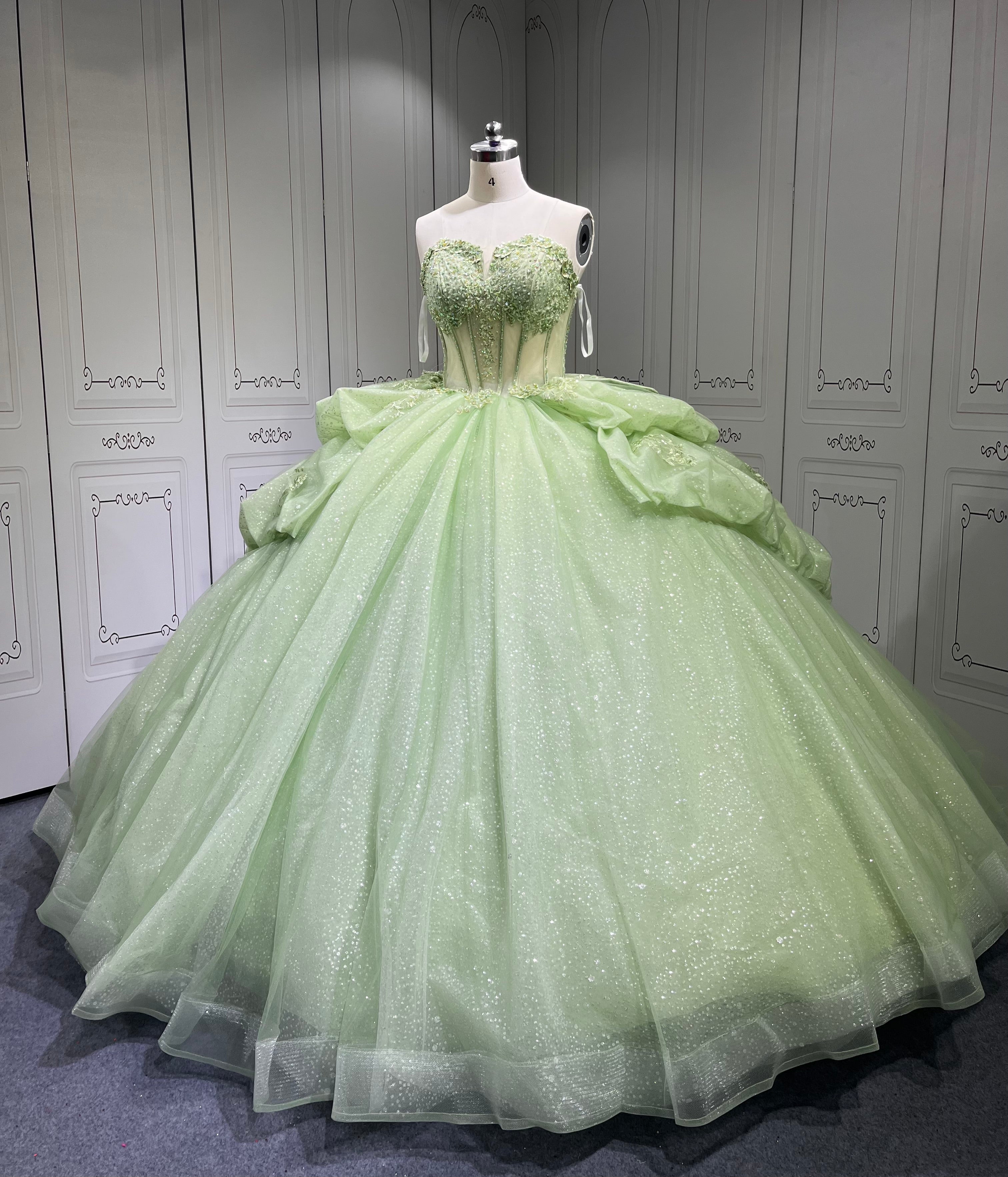 Vestidos De 15 Aos Vestidos DeQuinceaera de xv Vestido QuinceaeraMorado Sage Green Quinceanera Dresses