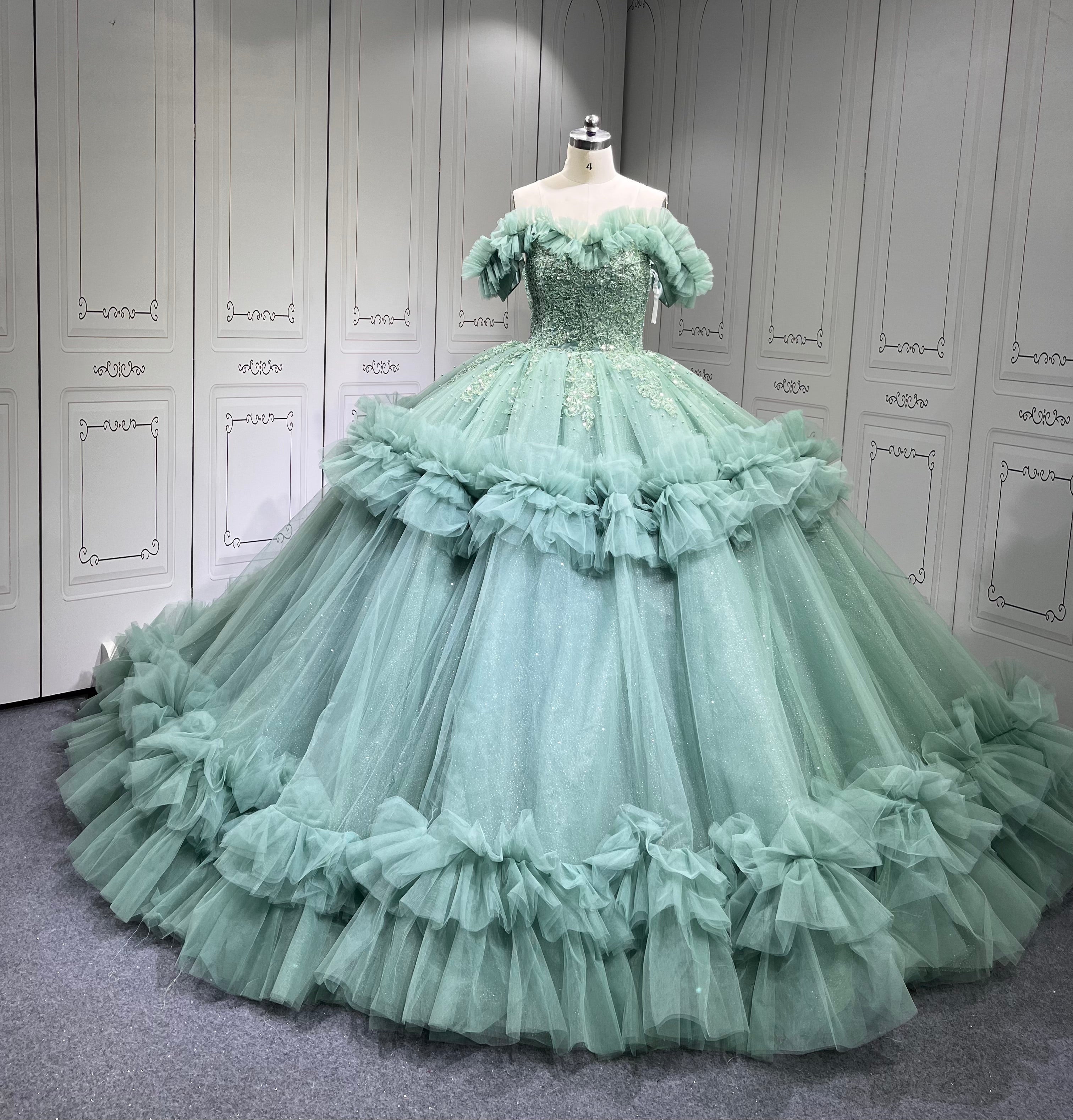 Mumuleo Sage Green Dresses for Quinceaeras Vestidos De Quince 15 Anos Plus Size Vestidos De Quinceaera 2025 Novia Civil