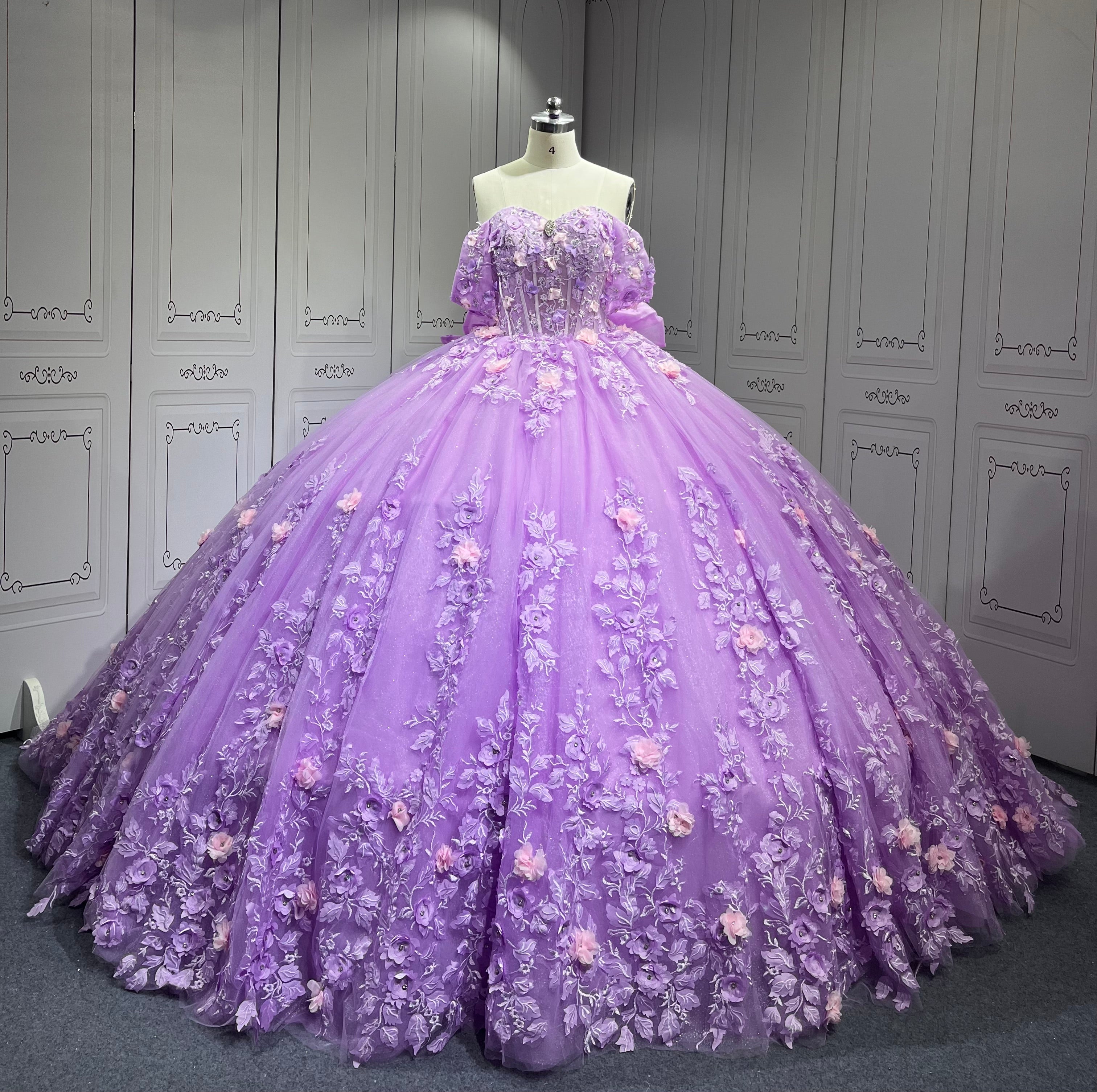 Mumuleo LilacLight Purple Quinceanera Dress Vestidos De Novia Quinceaera Ball Gowns Para Aos Xv 15 Year Old Dresses