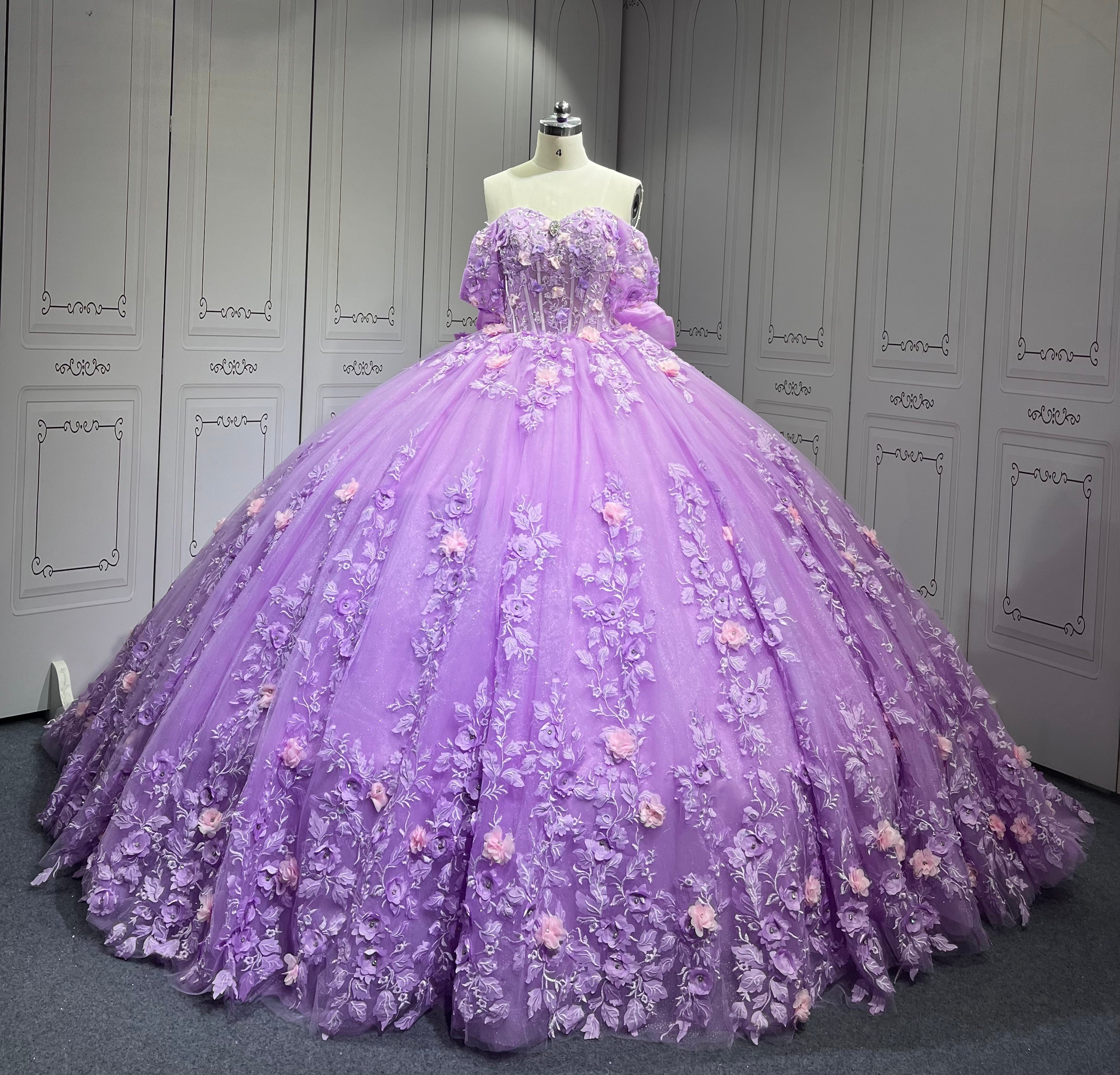 Mumuleo LilacLight Purple Quinceanera Dress Vestidos De Novia Quinceaera Ball Gowns Para Aos Xv 15 Year Old Dresses