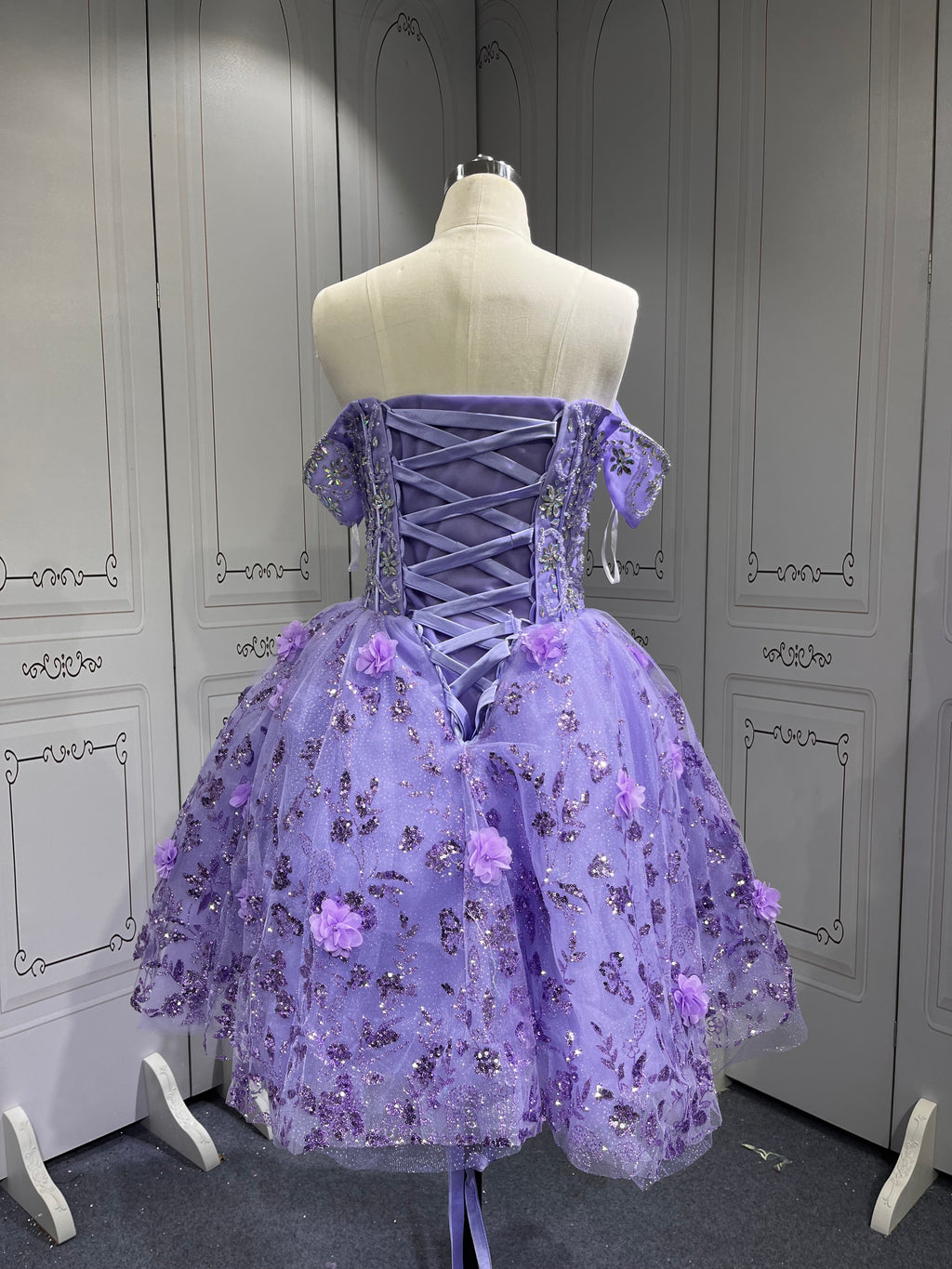 2025 Mumuleo Lilac 4 in 1 Quinceanera Dresses Vestidos Para De 15 Aos De Blanco De Quinceaera De Mariposa De 15 Aos Color Vino