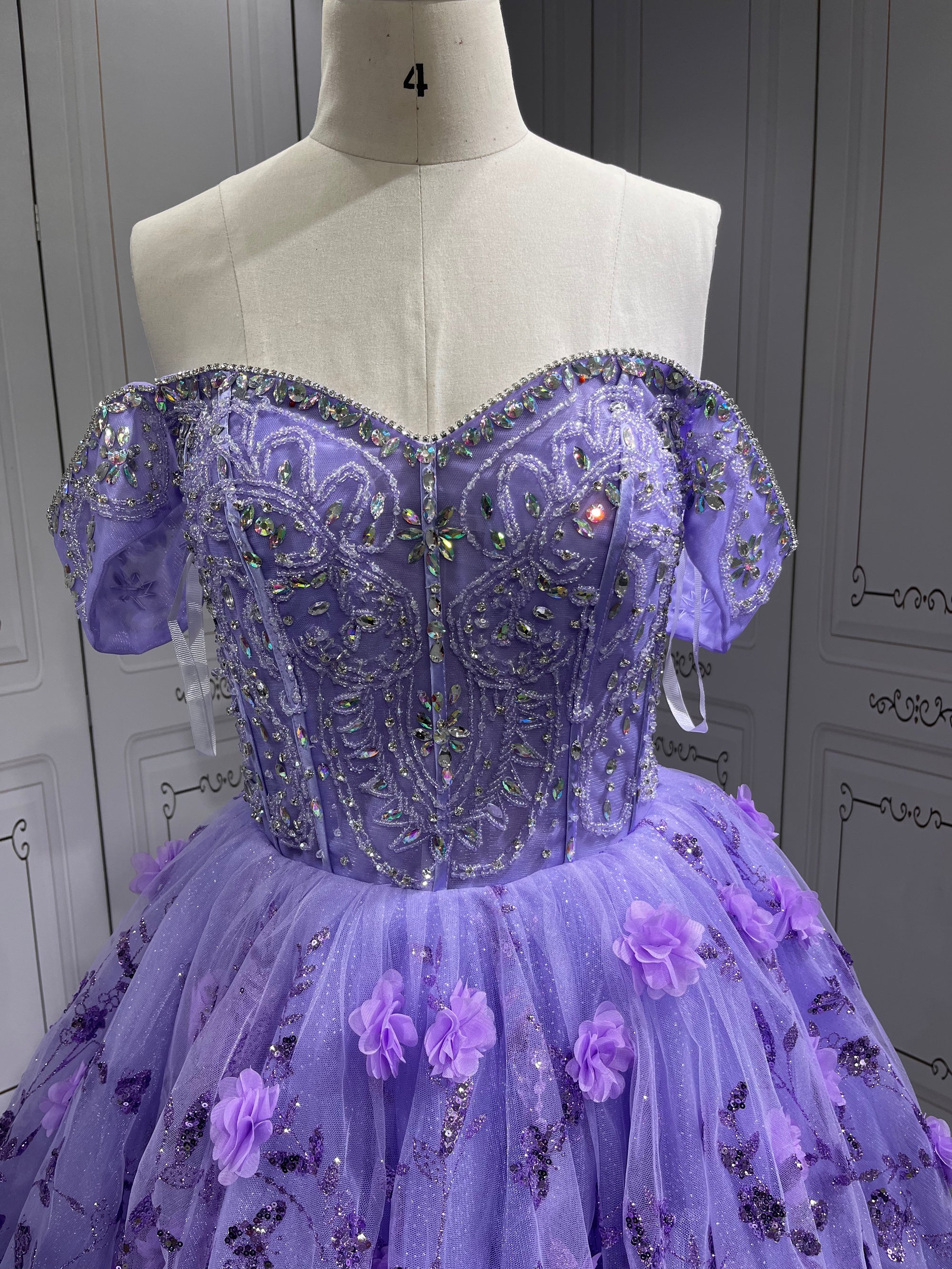 2025 Mumuleo Lilac 4 in 1 Quinceanera Dresses Vestidos Para De 15 Aos De Blanco De Quinceaera De Mariposa De 15 Aos Color Vino