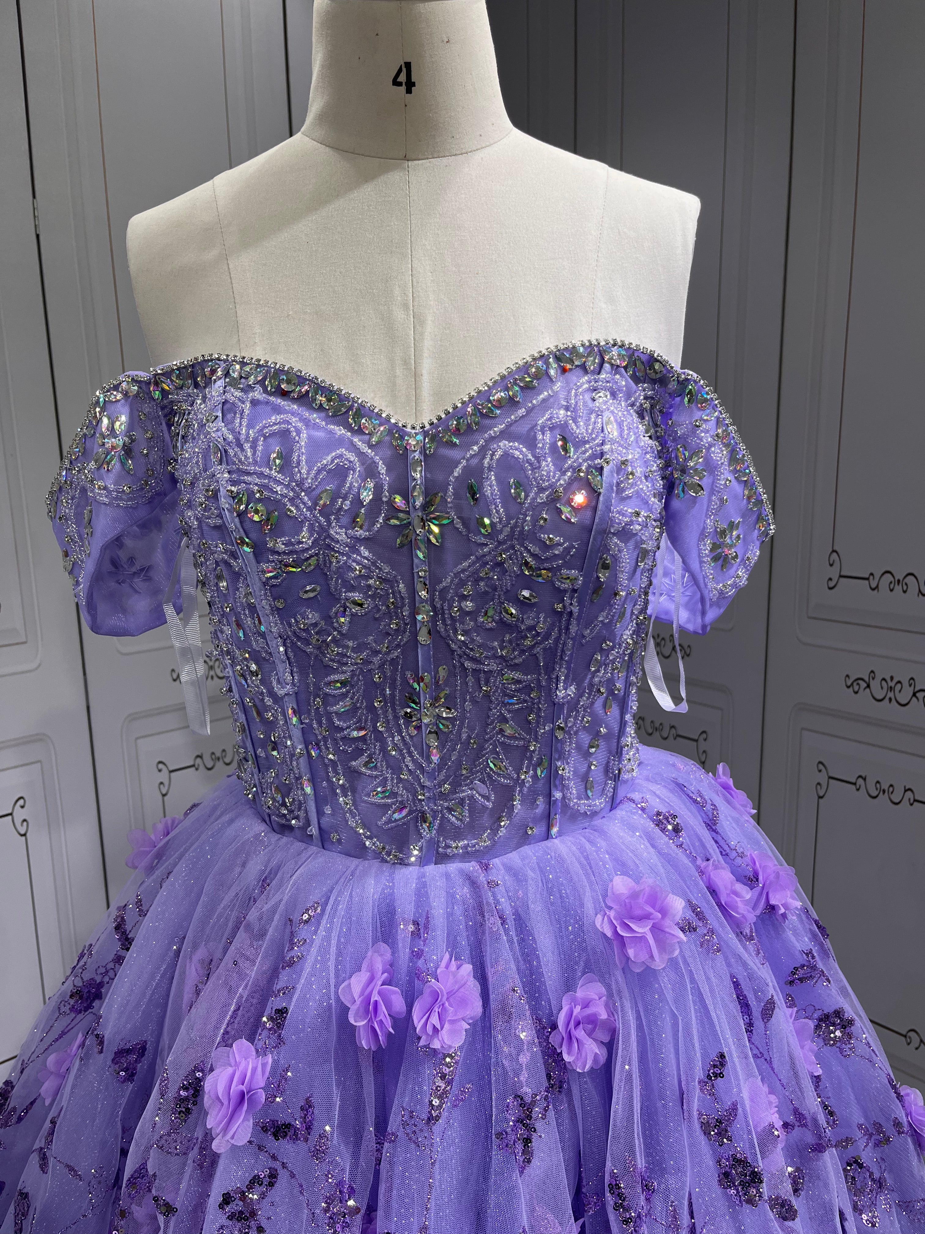 2025 Mumuleo Lilac 4 in 1 Quinceanera Dresses Vestidos Para De 15 Aos De Blanco De Quinceaera De Mariposa De 15 Aos Color Vino