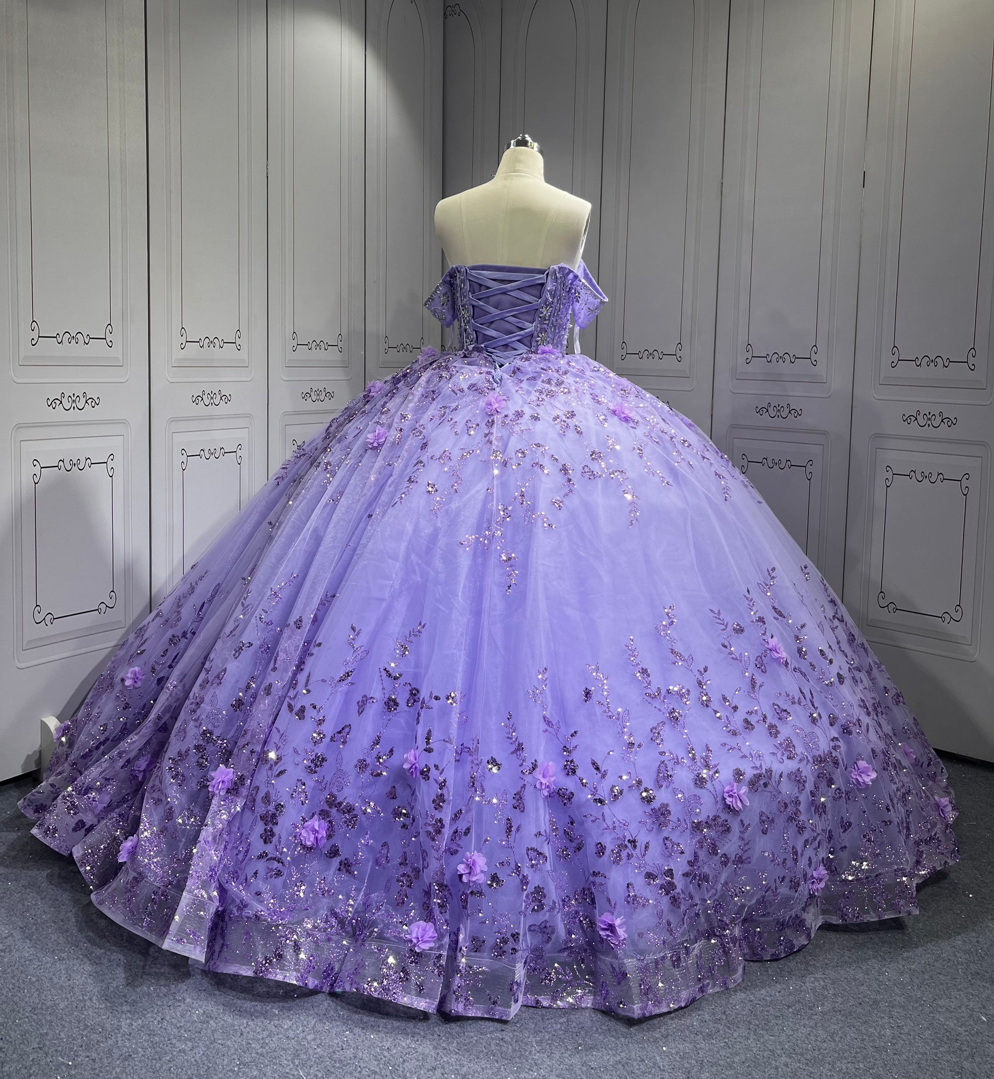 2025 Mumuleo Lilac 4 in 1 Quinceanera Dresses Vestidos Para De 15 Aos De Blanco De Quinceaera De Mariposa De 15 Aos Color Vino