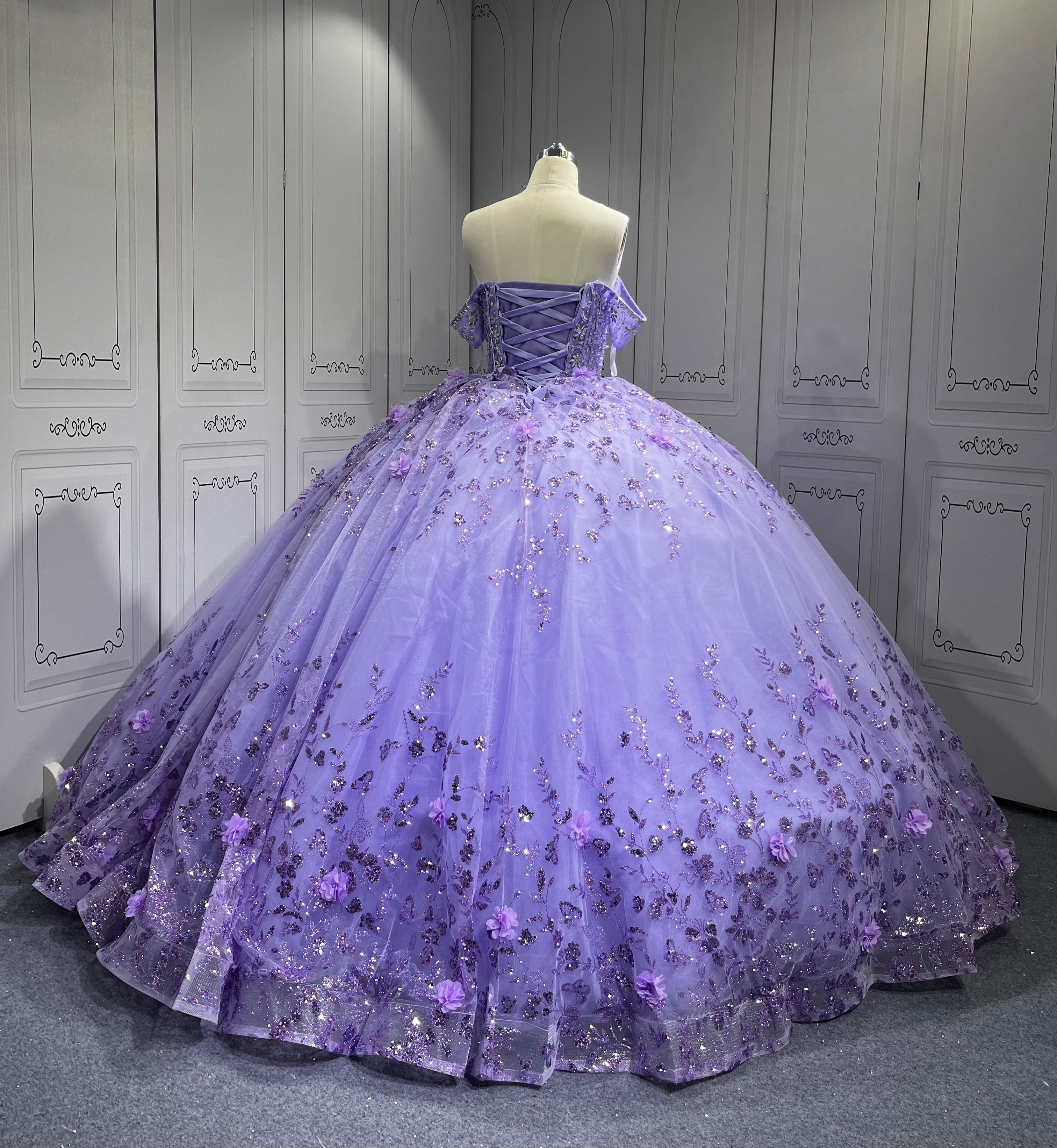 2025 Mumuleo Lilac 4 in 1 Quinceanera Dresses Vestidos Para De 15 Aos De Blanco De Quinceaera De Mariposa De 15 Aos Color Vino