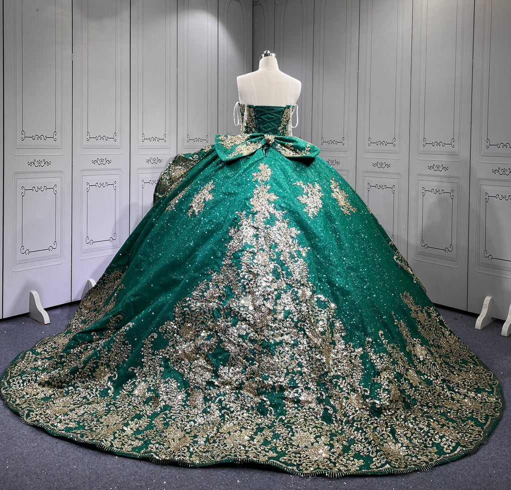 Mumuleo Emerald Green Quinceanera Dresses 2025 Sweet 16 Vestidos De Fiesta Vestidos De 15 Aos XV Para Economic