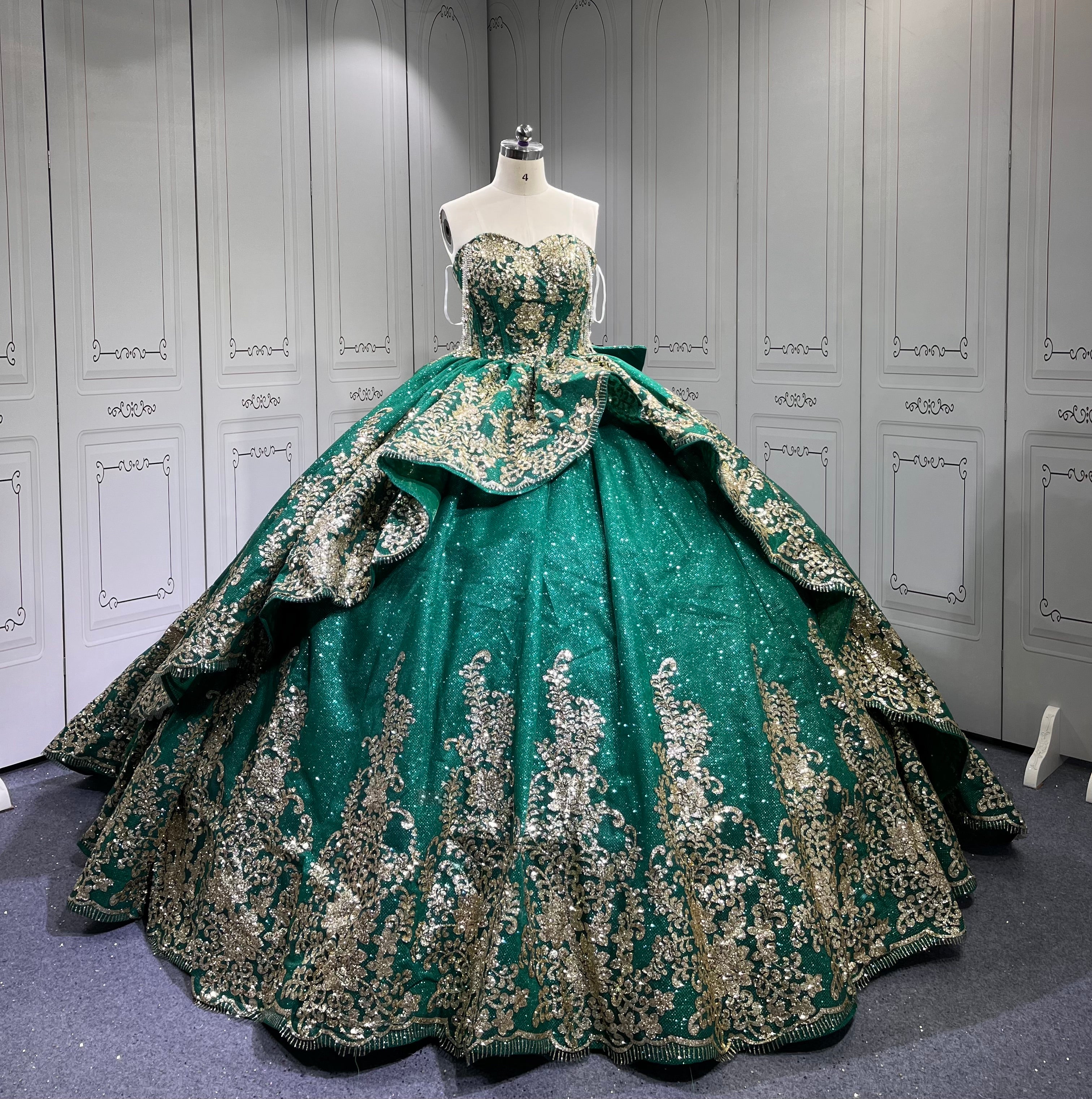 Mumuleo Emerald Green Quinceanera Dresses 2025 Sweet 16 Vestidos De Fiesta Vestidos De 15 Aos XV Para Economic
