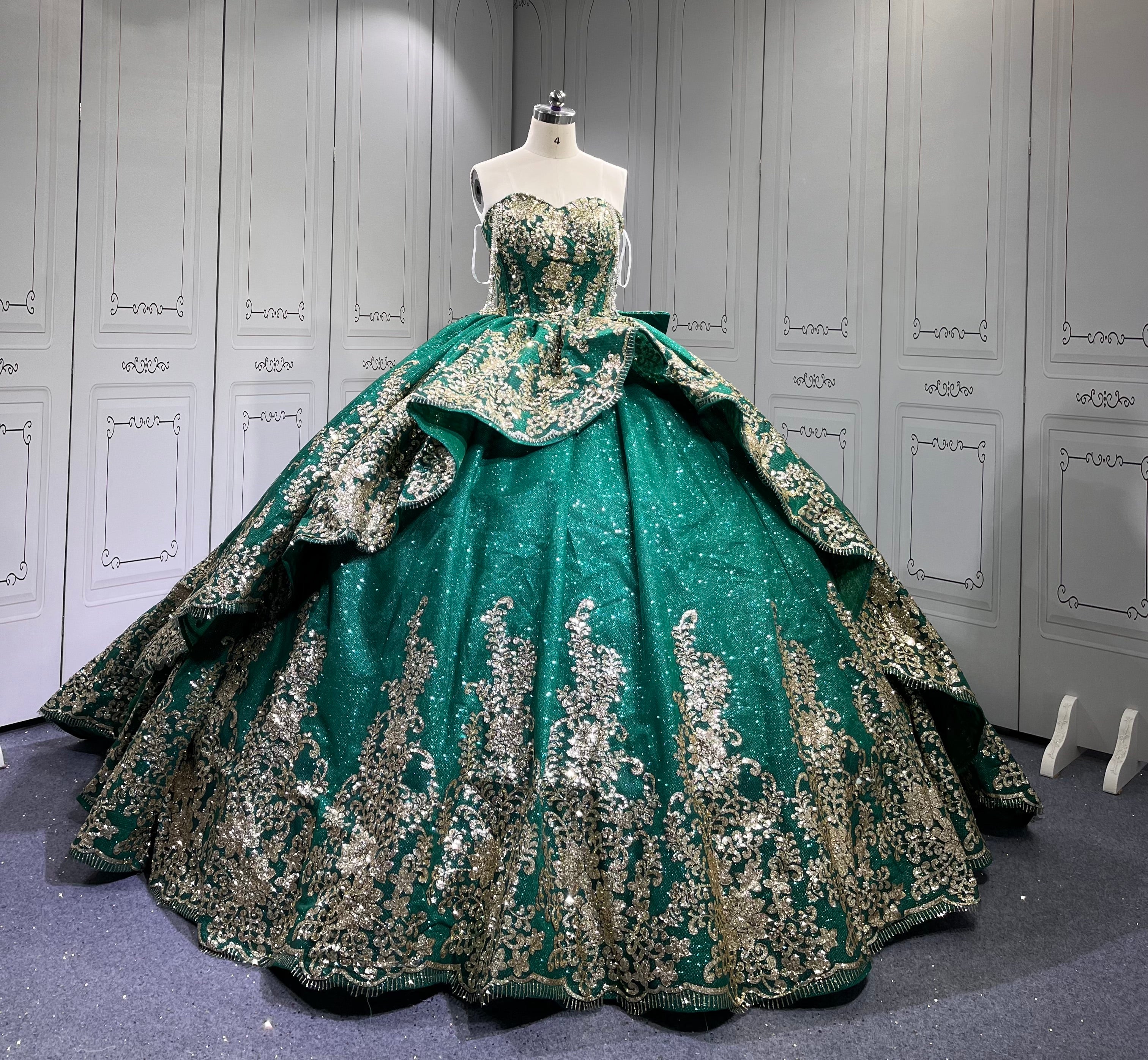 Mumuleo Emerald Green Quinceanera Dresses 2025 Sweet 16 Vestidos De Fiesta Vestidos De 15 Aos XV Para Economic
