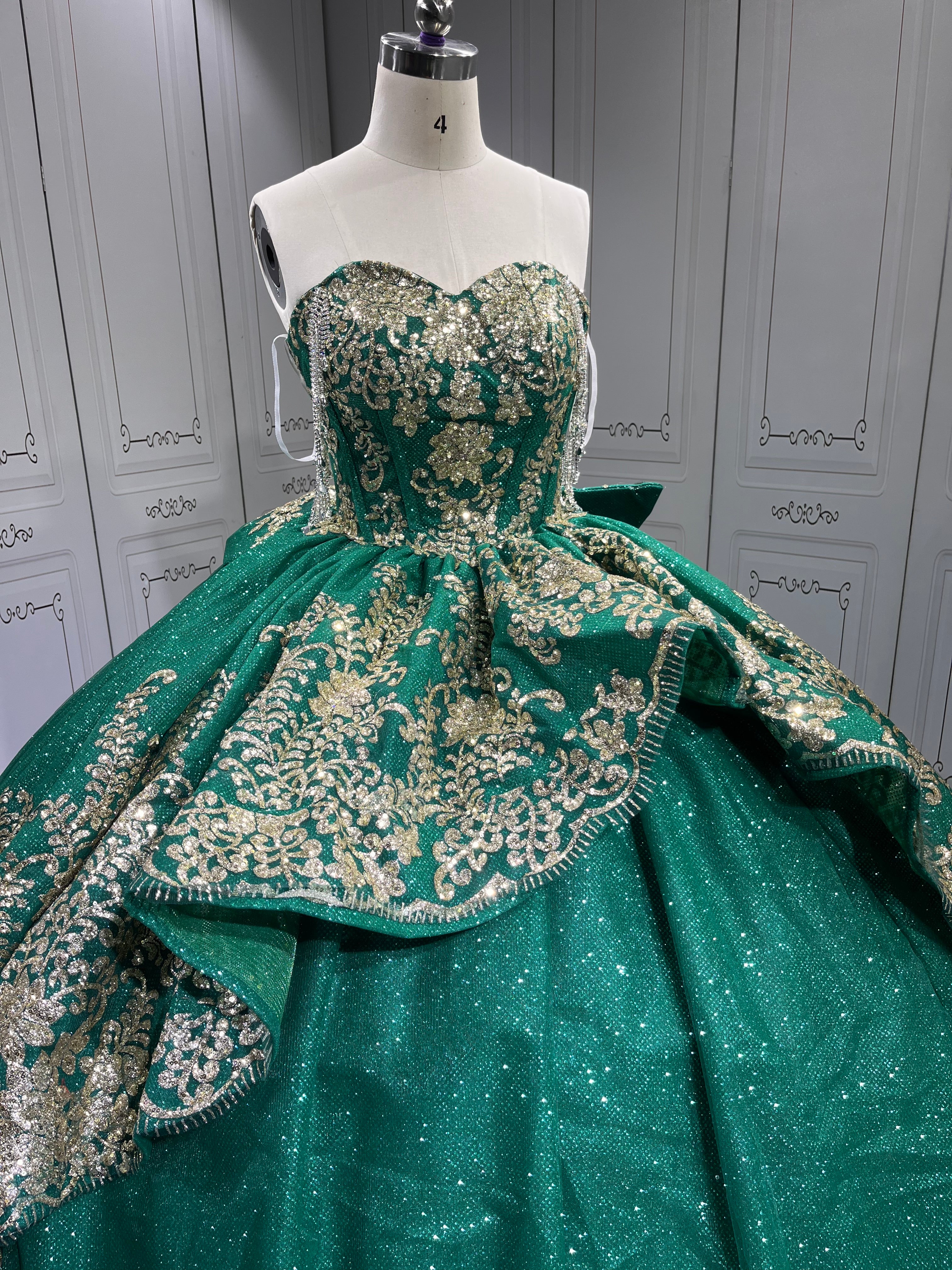 Mumuleo Emerald Green Quinceanera Dresses 2025 Sweet 16 Vestidos De Fiesta Vestidos De 15 Aos XV Para Economic