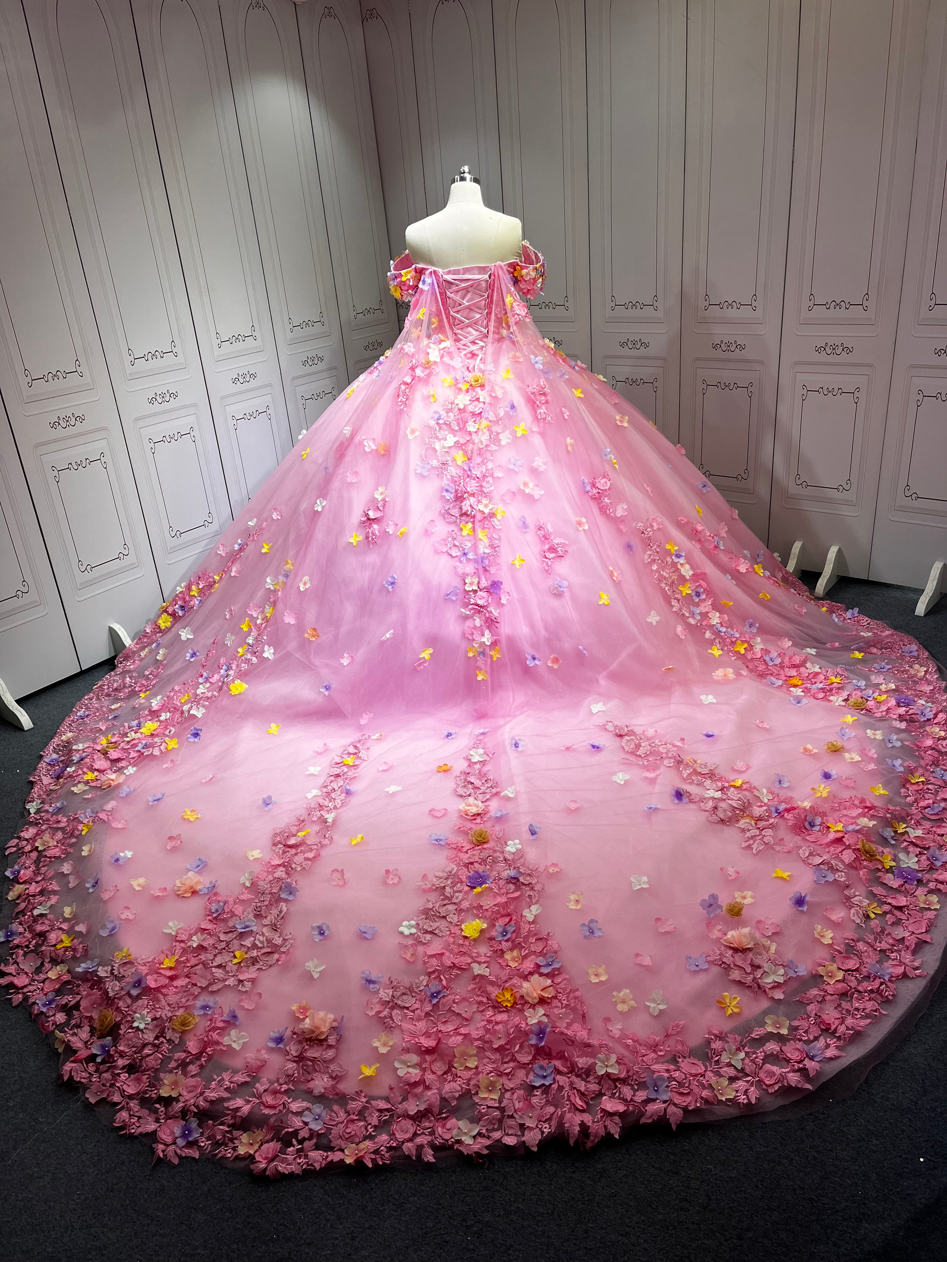 Mumuleo 2025 Pink Floral Quinceanera Dresses 2025 Vestidos De 15 Aos Lila Verde Anos Sweet 16 Vestidos Para Quinceaera  XV