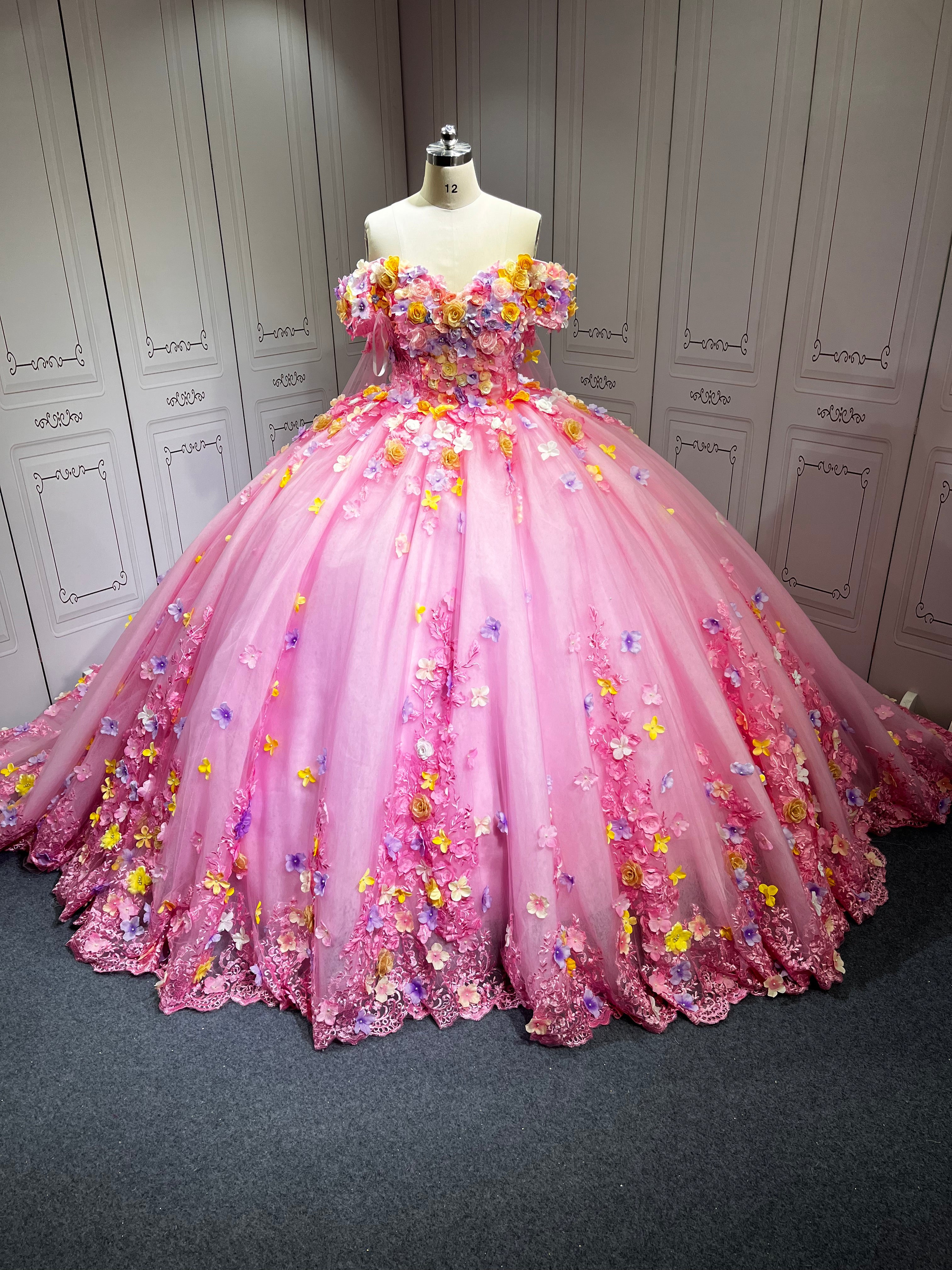 Mumuleo 2025 Pink Floral Quinceanera Dresses 2025 Vestidos De 15 Aos Lila Verde Anos Sweet 16 Vestidos Para Quinceaera  XV