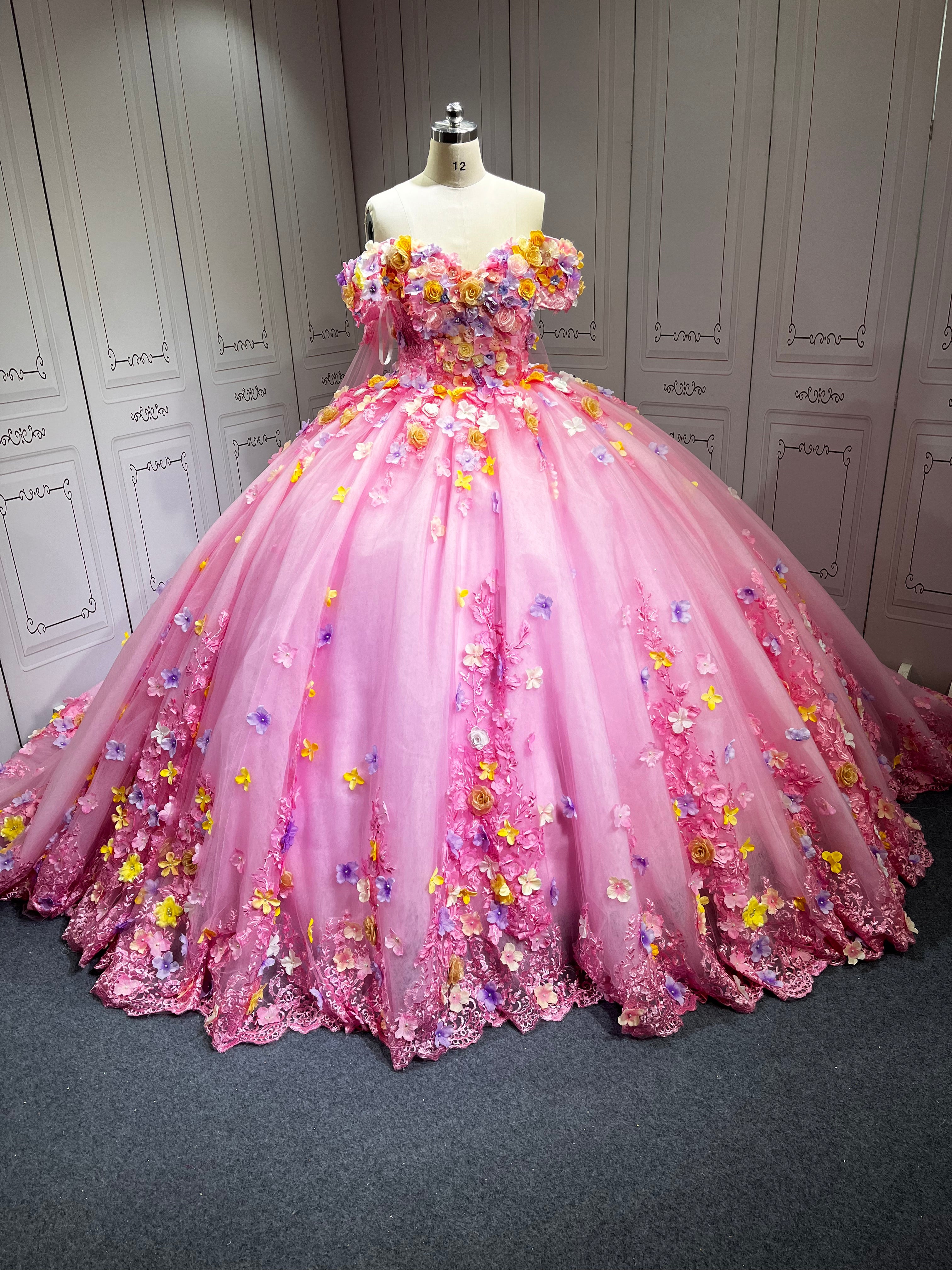 Mumuleo 2025 Pink Floral Quinceanera Dresses 2025 Vestidos De 15 Aos Lila Verde Anos Sweet 16 Vestidos Para Quinceaera  XV