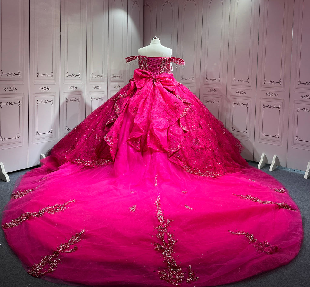 Mumuleo Fuchsia Sweet 16 Dresses Plus Size Quinceanera Gown Affordable Miss XV Vestidos De Quinceaera 15 Anos 2025 De Xv