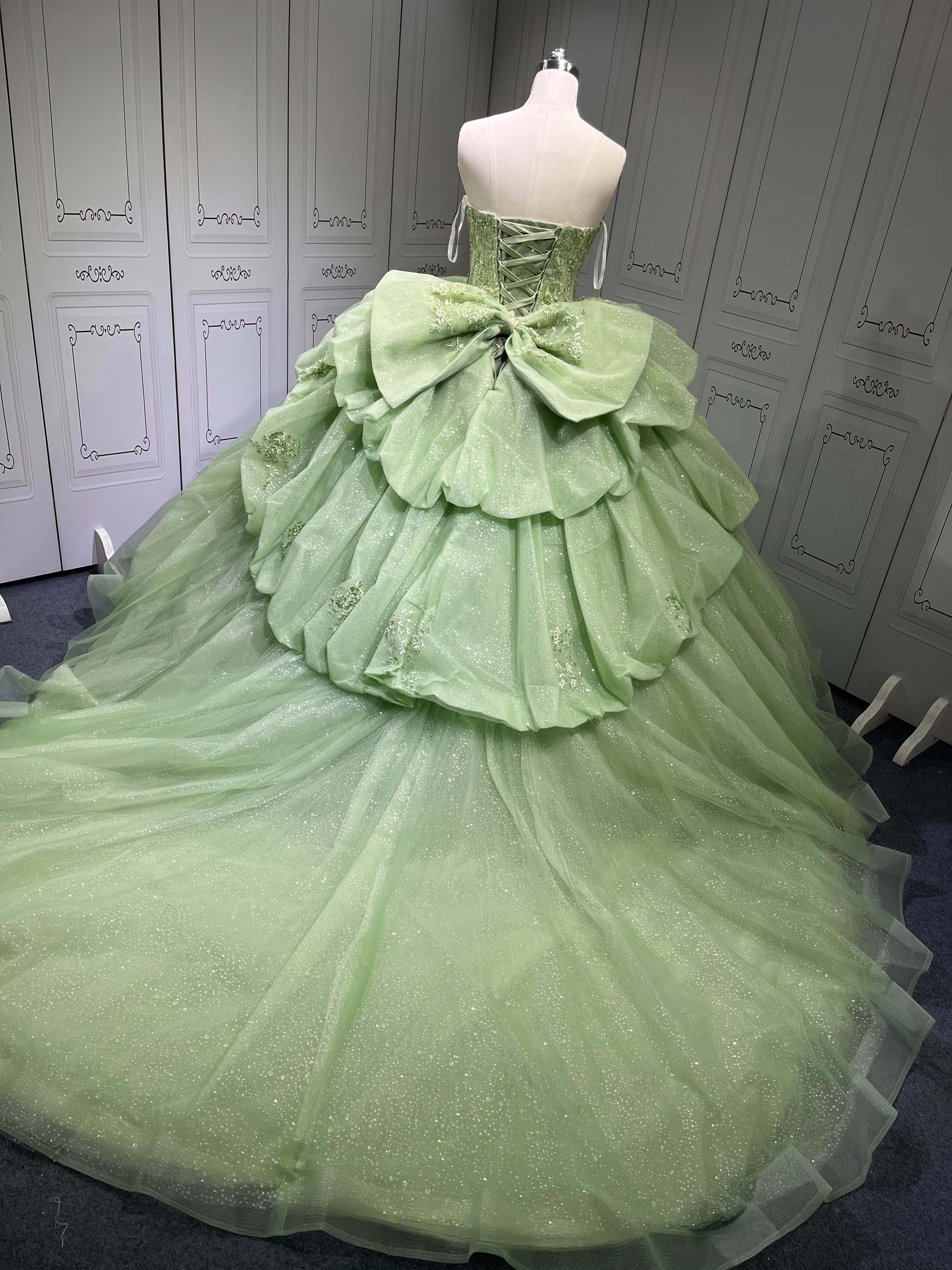 Vestidos De 15 Aos Vestidos DeQuinceaera de xv Vestido QuinceaeraMorado Sage Green Quinceanera Dresses