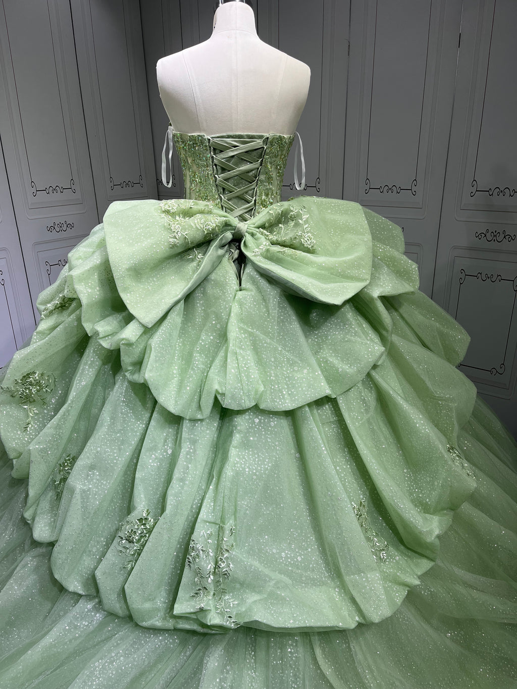 Vestidos De 15 Aos Vestidos DeQuinceaera de xv Vestido QuinceaeraMorado Sage Green Quinceanera Dresses