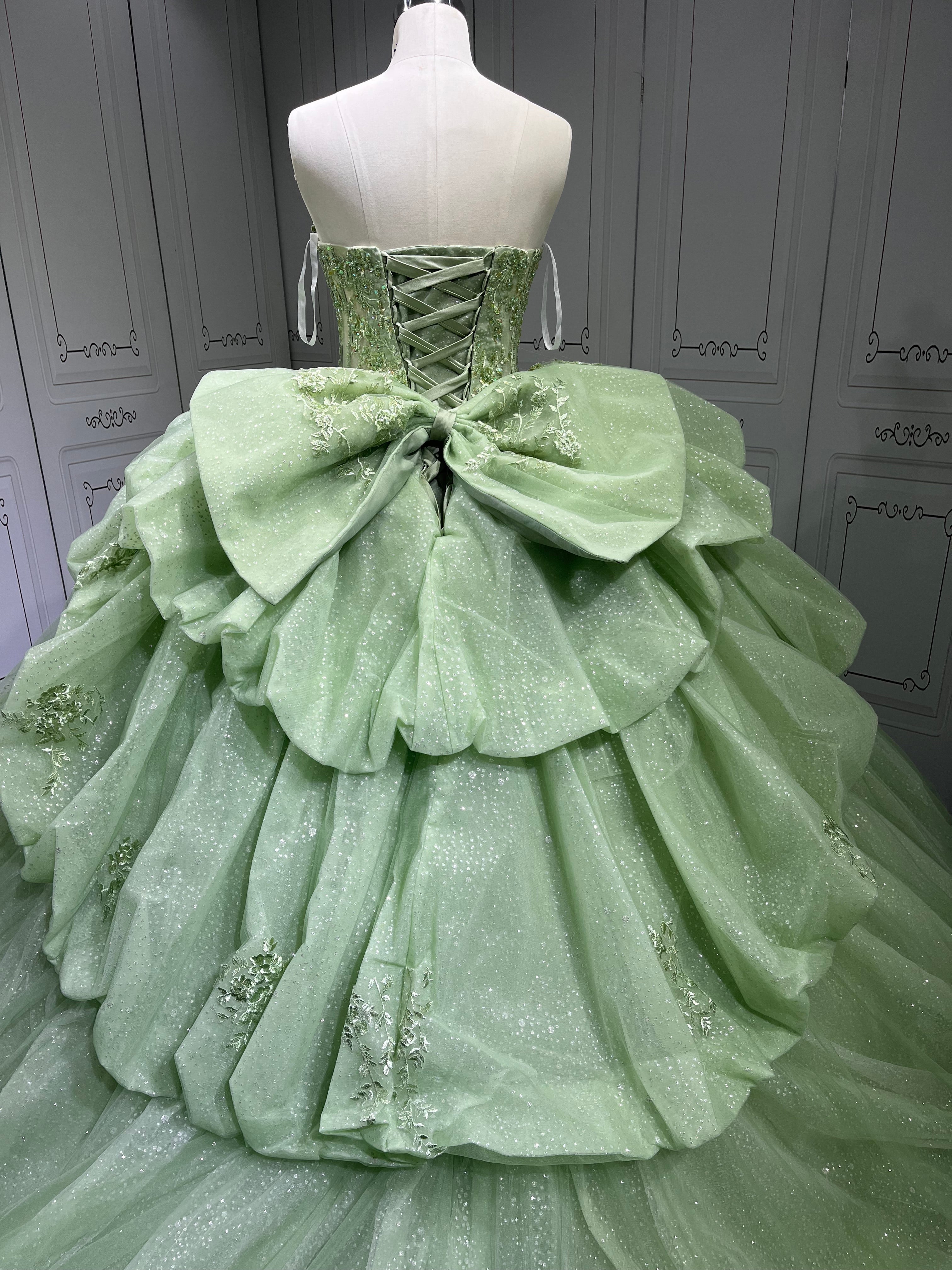 Vestidos De 15 Aos Vestidos DeQuinceaera de xv Vestido QuinceaeraMorado Sage Green Quinceanera Dresses