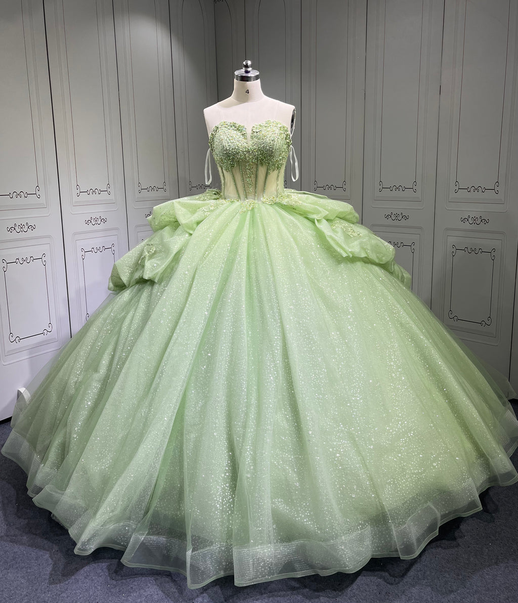Vestidos De 15 Aos Vestidos DeQuinceaera de xv Vestido QuinceaeraMorado Sage Green Quinceanera Dresses