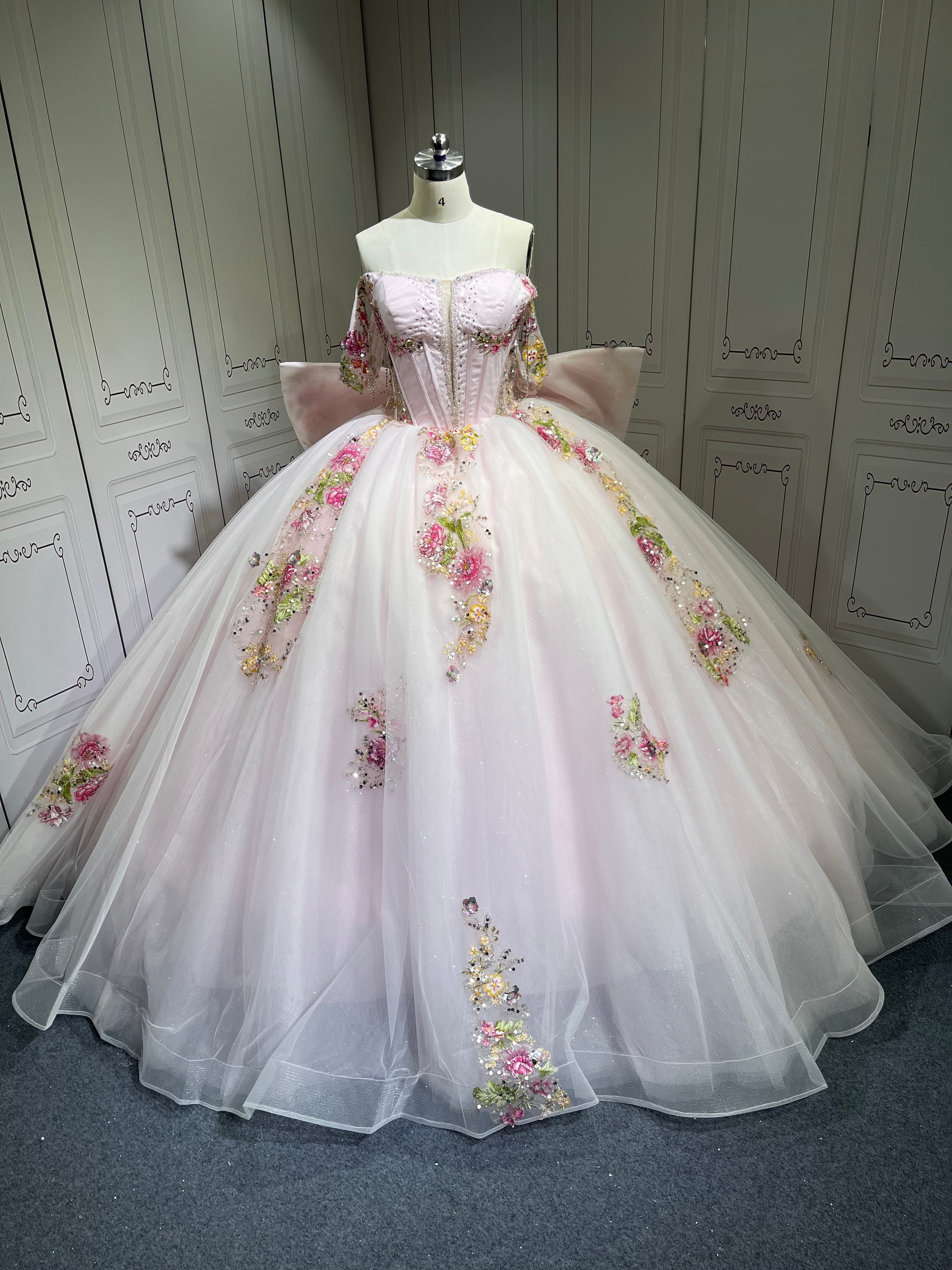 Mumuleo Pearl Pink Quinceanera Dresses Vestidos De 15 Traje De Quinceaera Rosa Y Violeta Vestidos De 15 Anos Ball Gown