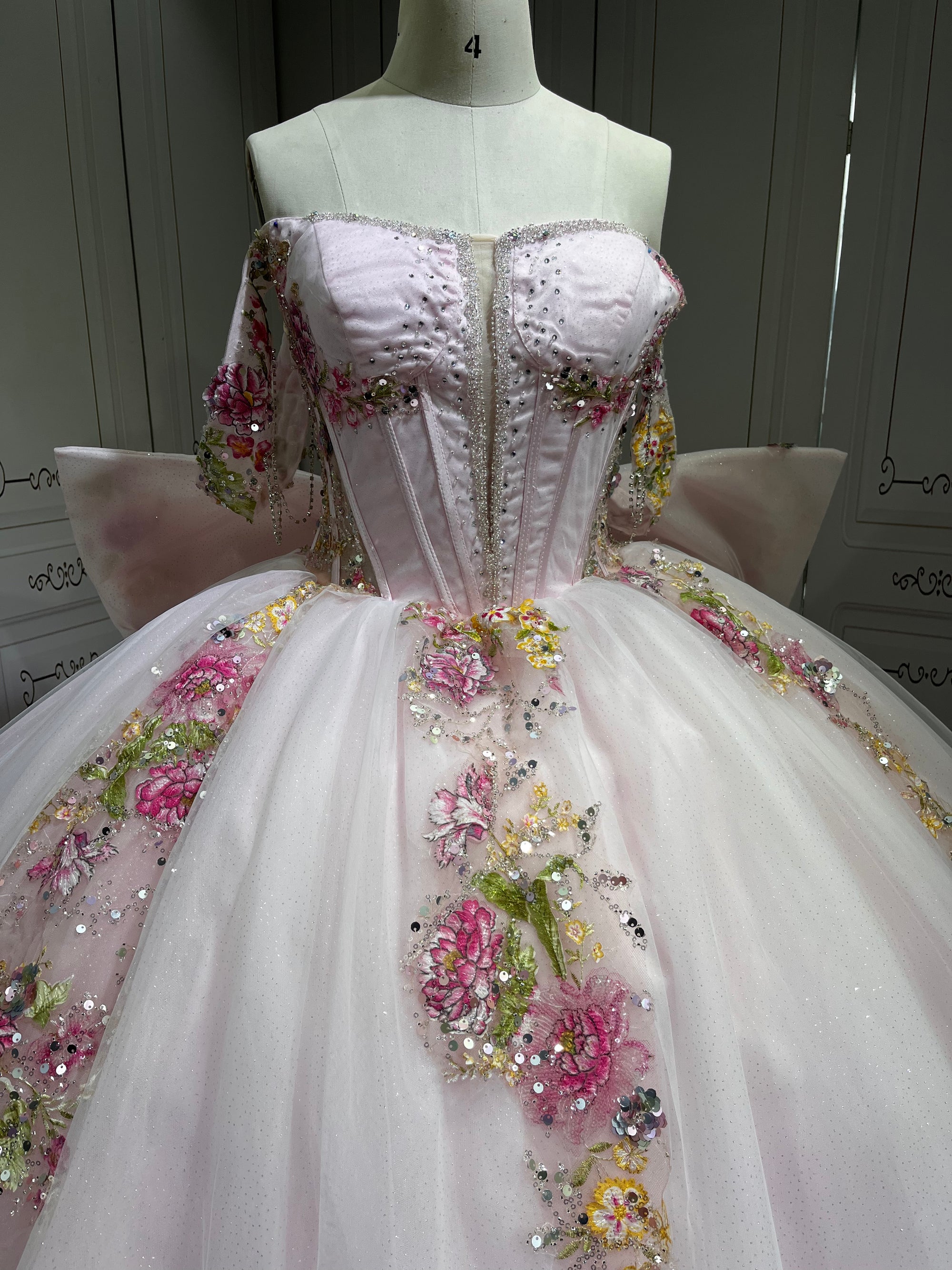 Mumuleo Pearl Pink Quinceanera Dresses Vestidos De 15 Traje De Quinceaera Rosa Y Violeta Vestidos De 15 Anos Ball Gown