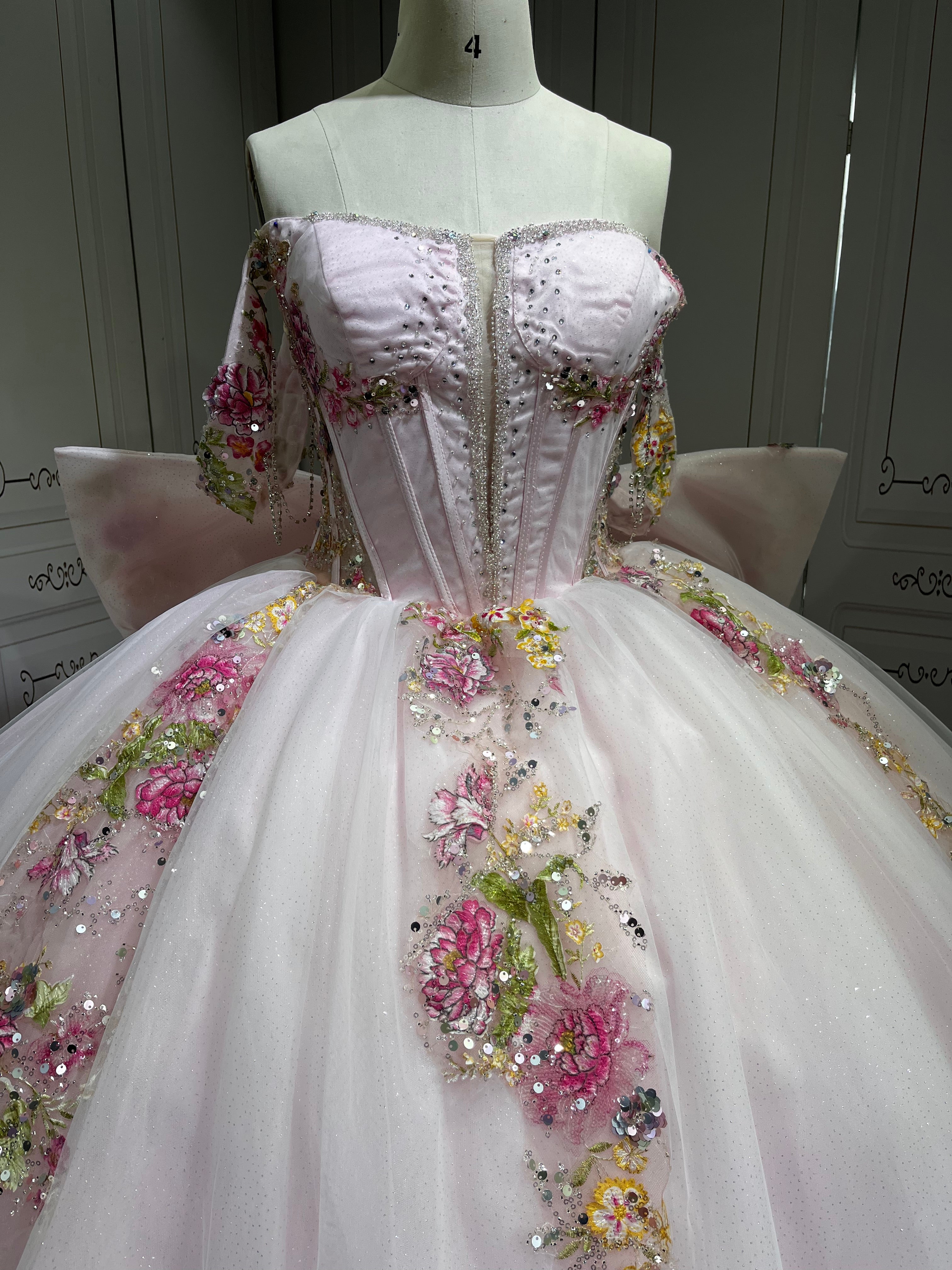 Mumuleo Pearl Pink Quinceanera Dresses Vestidos De 15 Traje De Quinceaera Rosa Y Violeta Vestidos De 15 Anos Ball Gown