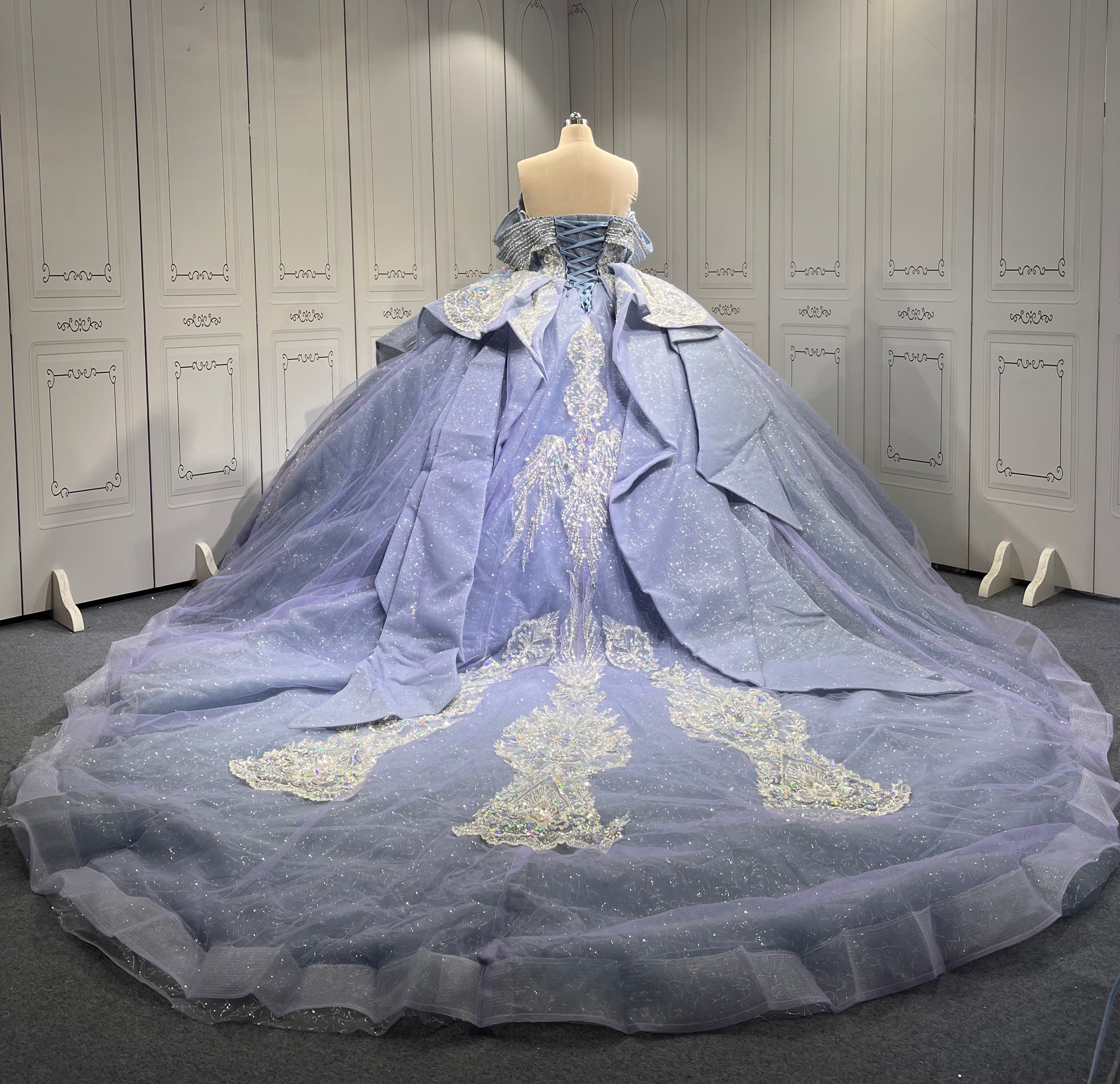 Mumuleo Metallic Blue Quinceanera Dresses 2025 Vestidos De 15 Aos De Festas Quinceanera Vestidos De Xv Aos Para Azul