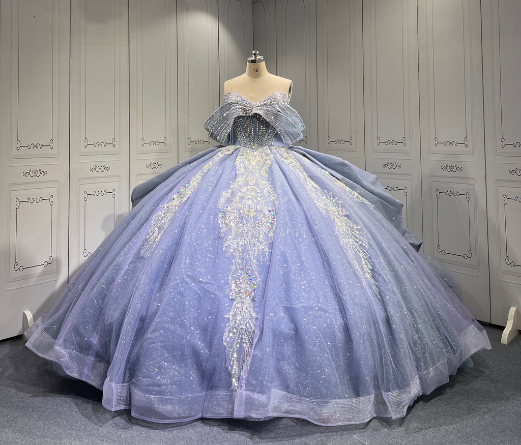 Mumuleo Metallic Blue Quinceanera Dresses 2025 Vestidos De 15 Aos De Festas Quinceanera Vestidos De Xv Aos Para Azul