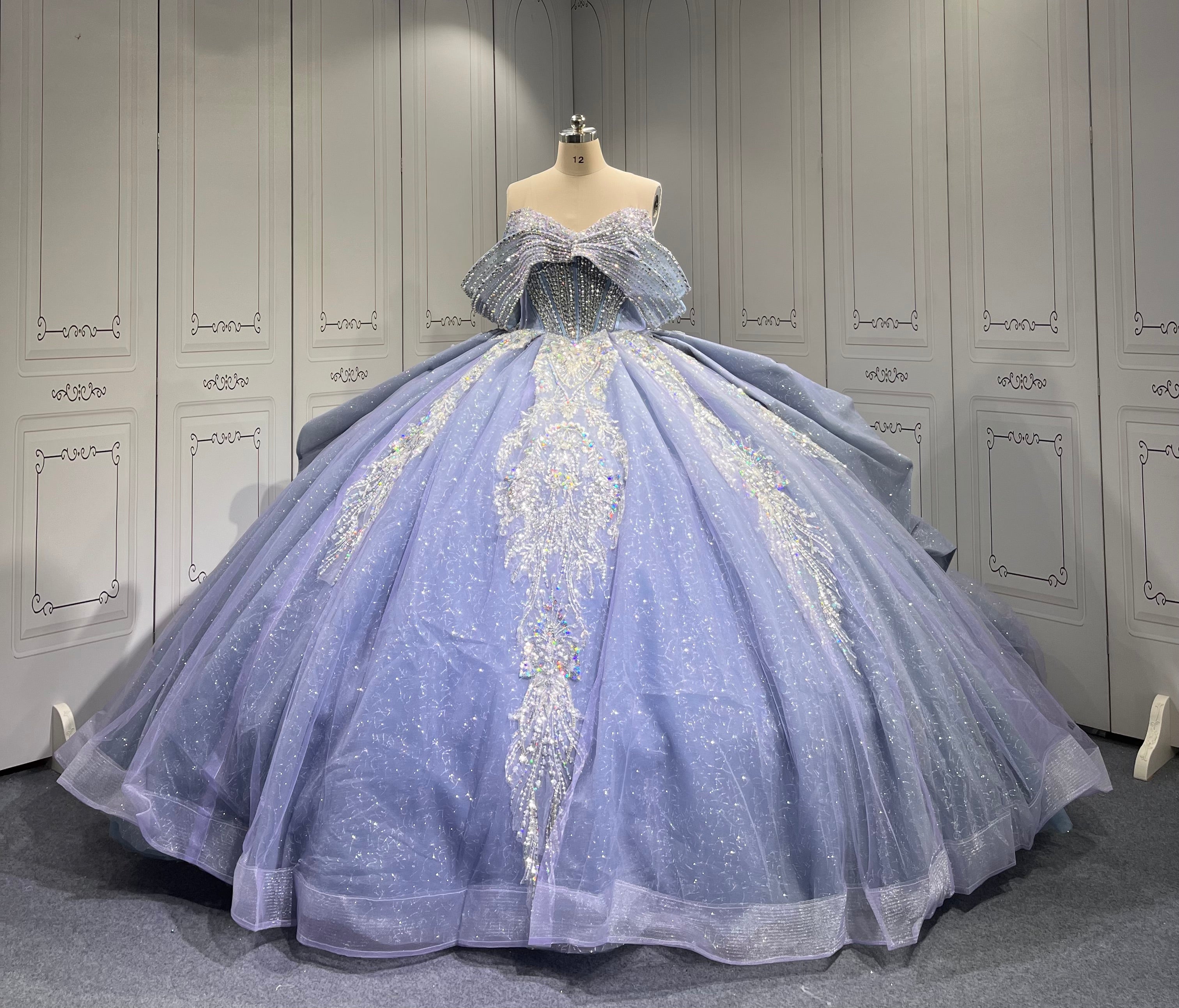 Mumuleo Metallic Blue Quinceanera Dresses 2025 Vestidos De 15 Aos De Festas Quinceanera Vestidos De Xv Aos Para Azul