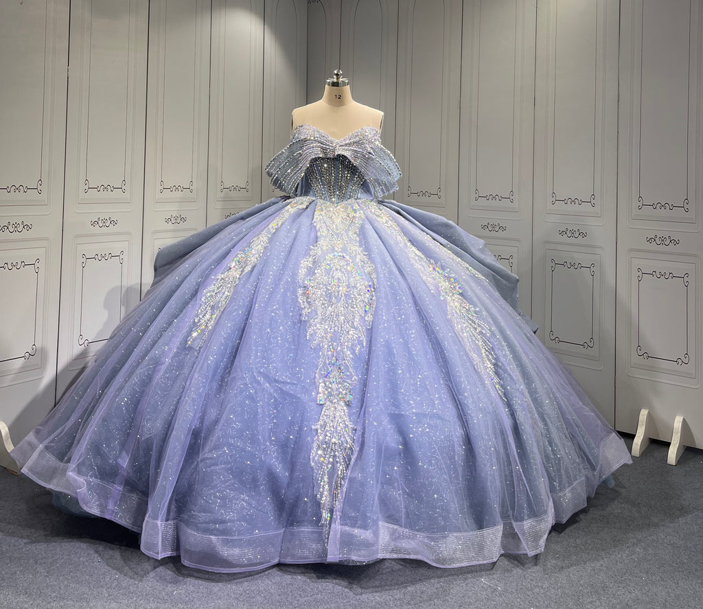 Mumuleo Metallic Blue Quinceanera Dresses 2025 Vestidos De 15 Aos De Festas Quinceanera Vestidos De Xv Aos Para Azul