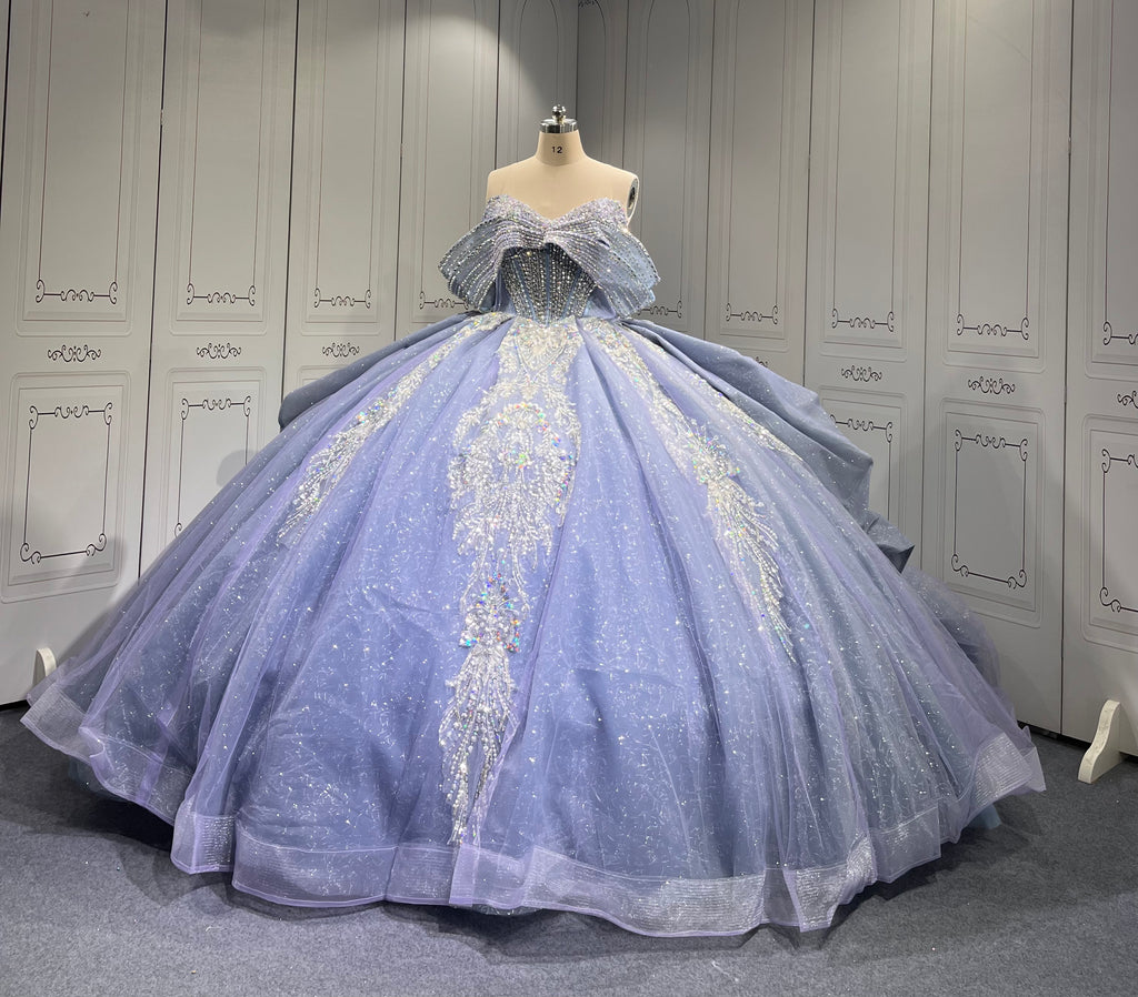 Mumuleo Metallic Blue Quinceanera Dresses 2025 Vestidos De 15 Aos De Festas Quinceanera Vestidos De Xv Aos Para Azul