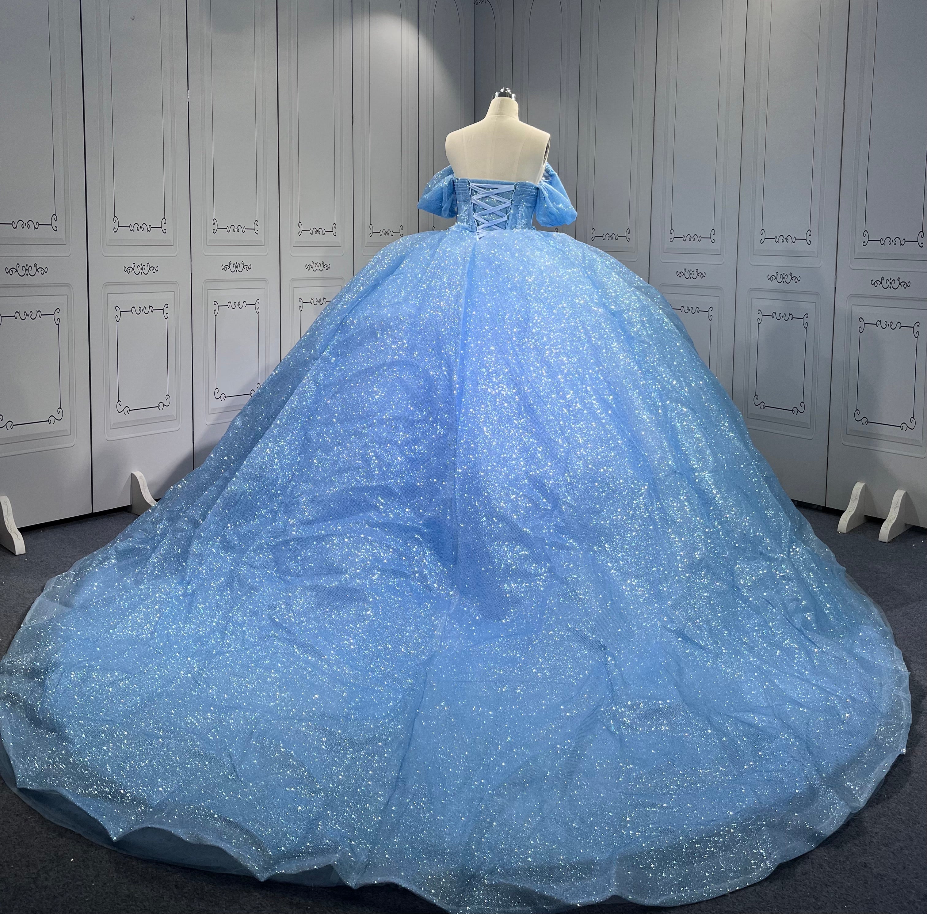 Mumuleo Princess Sky Blue Quinceanera Dresses Vestidos De 15 Anos Vestidos Quinceaeras Azul Rey