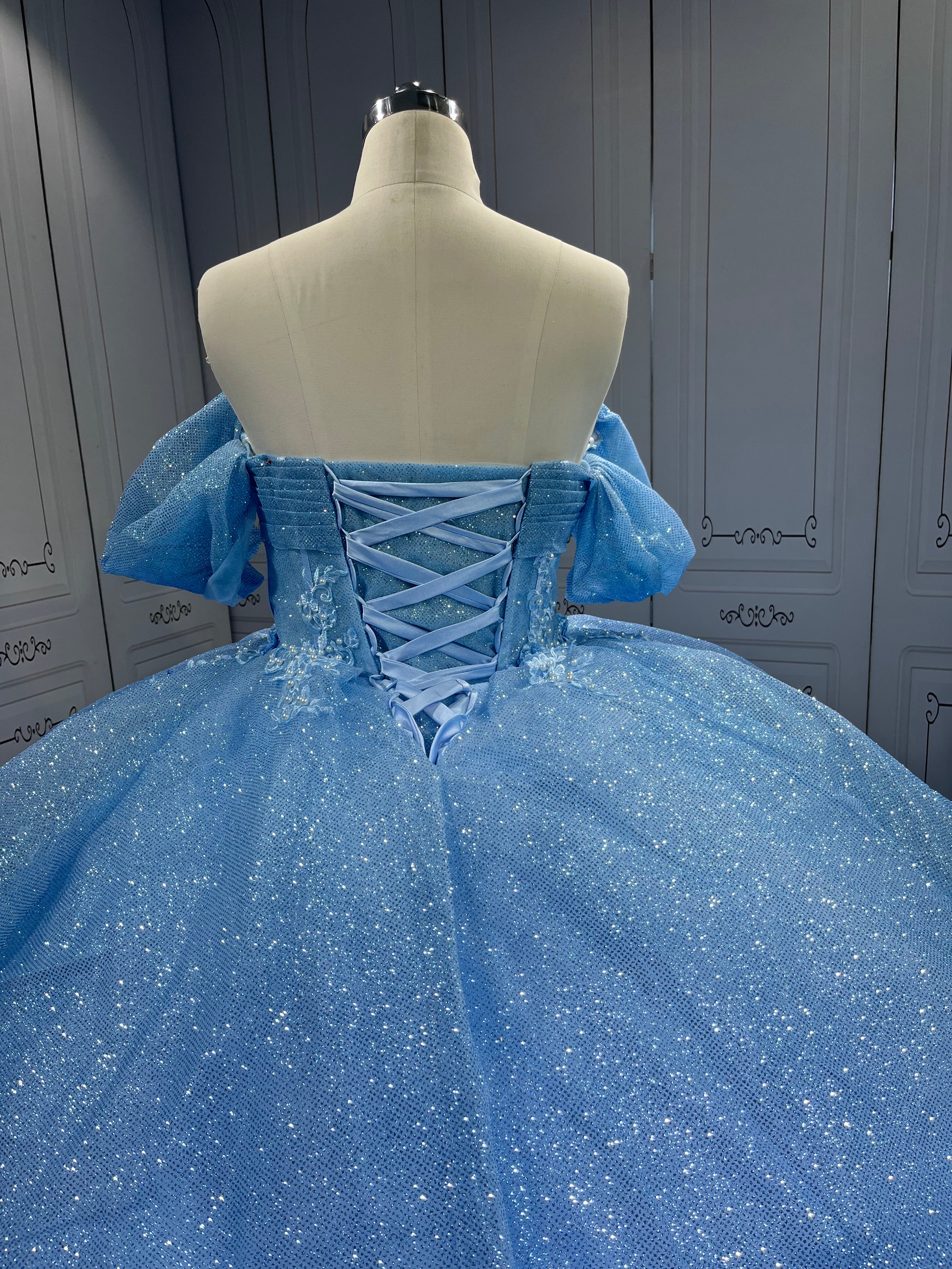 Mumuleo Princess Sky Blue Quinceanera Dresses Vestidos De 15 Anos Vestidos Quinceaeras Azul Rey
