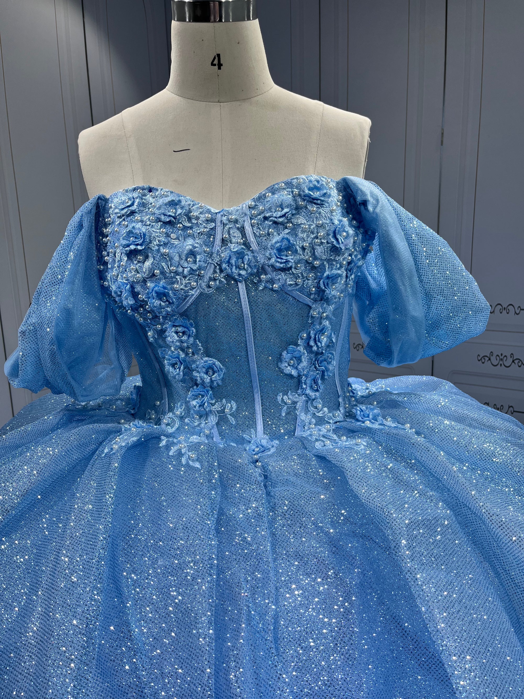 Mumuleo Princess Sky Blue Quinceanera Dresses Vestidos De 15 Anos Vestidos Quinceaeras Azul Rey