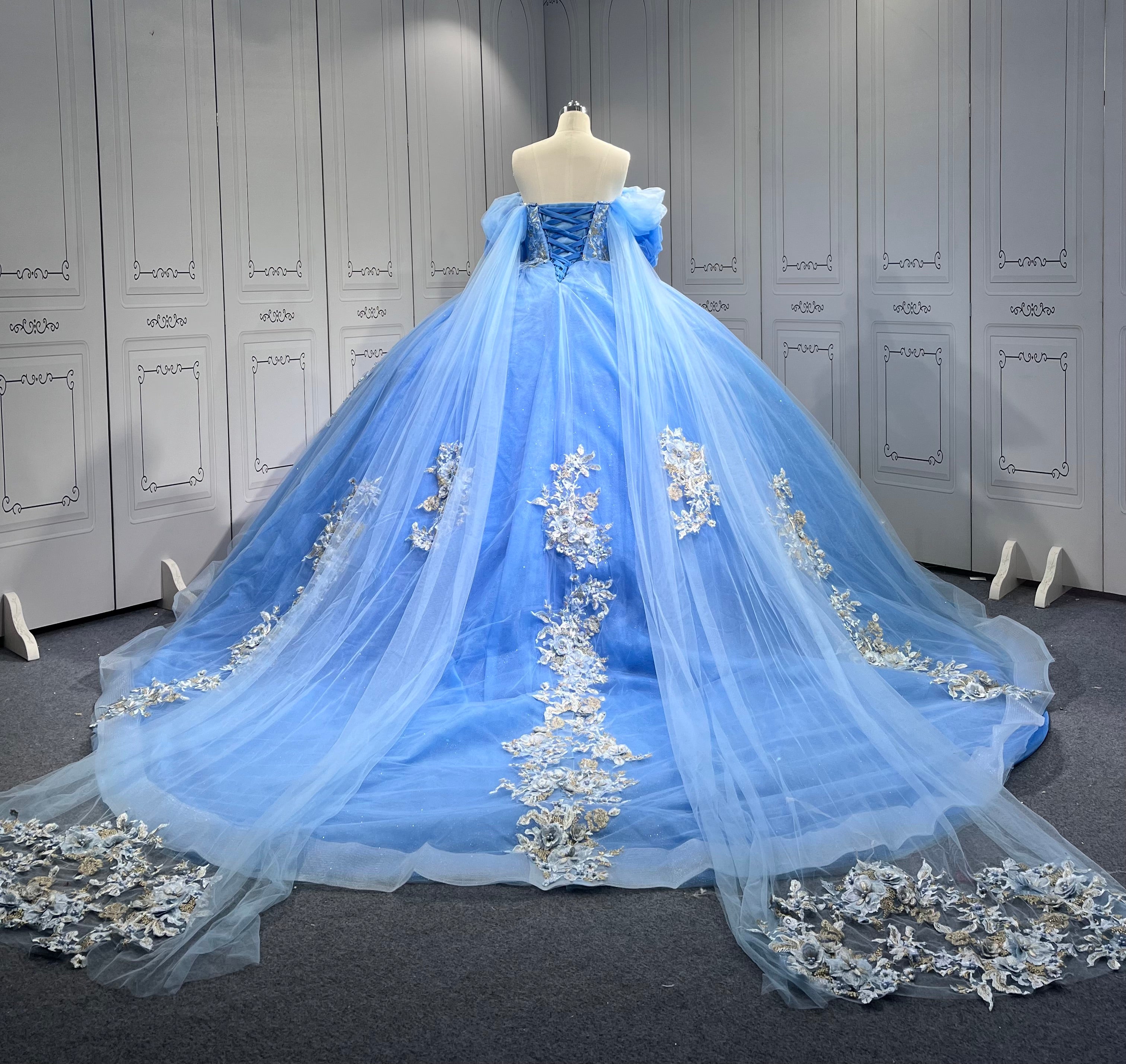 Mumuleo Vestido De Xv Aos En Azul Marino Sky Blue Quinceanera Dress 2025 De Para 15 Aos Quincera Dress Azul Quinceanera Dresses