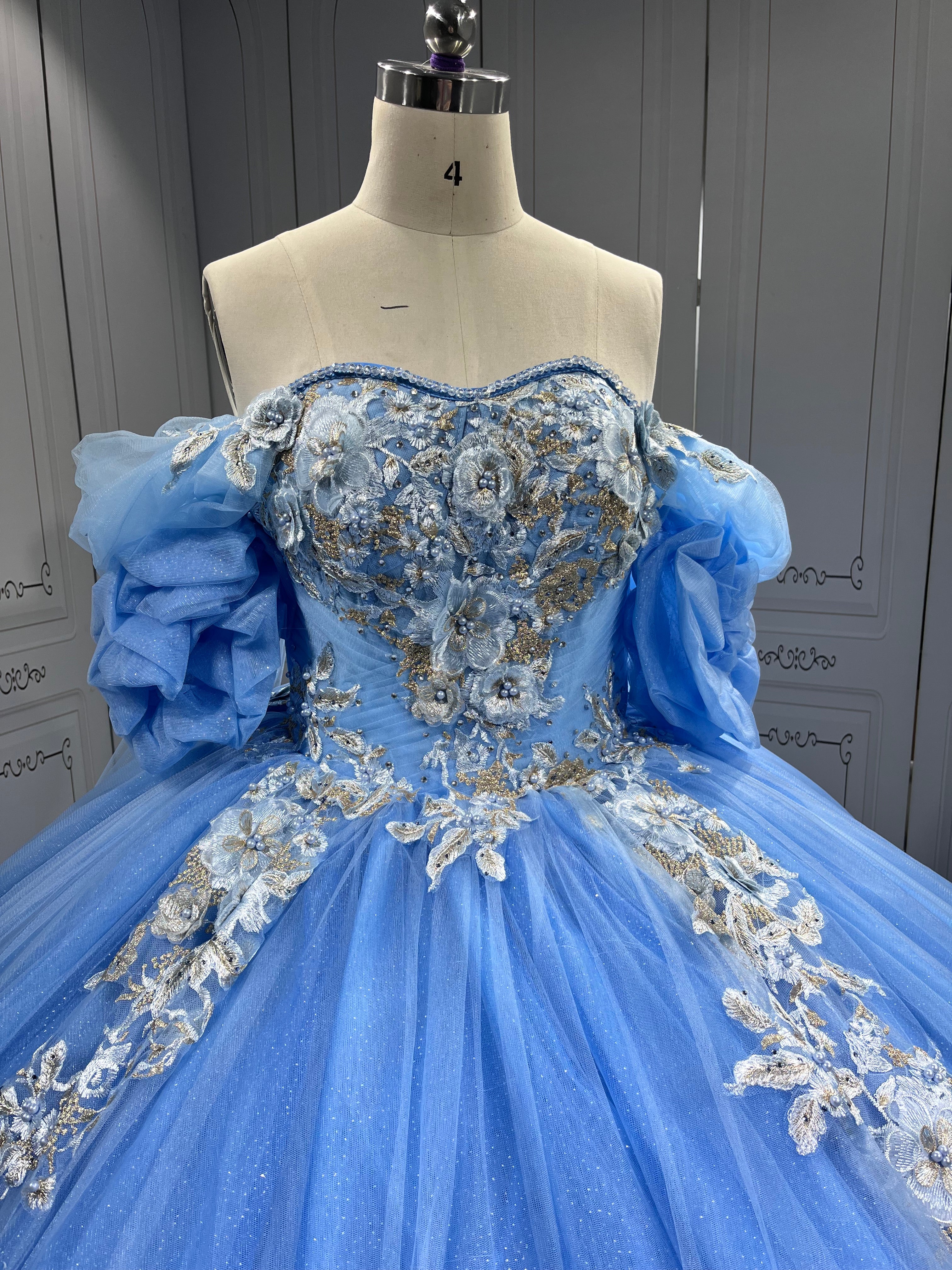 Mumuleo Vestido De Xv Aos En Azul Marino Sky Blue Quinceanera Dress 2025 De Para 15 Aos Quincera Dress Azul Quinceanera Dresses