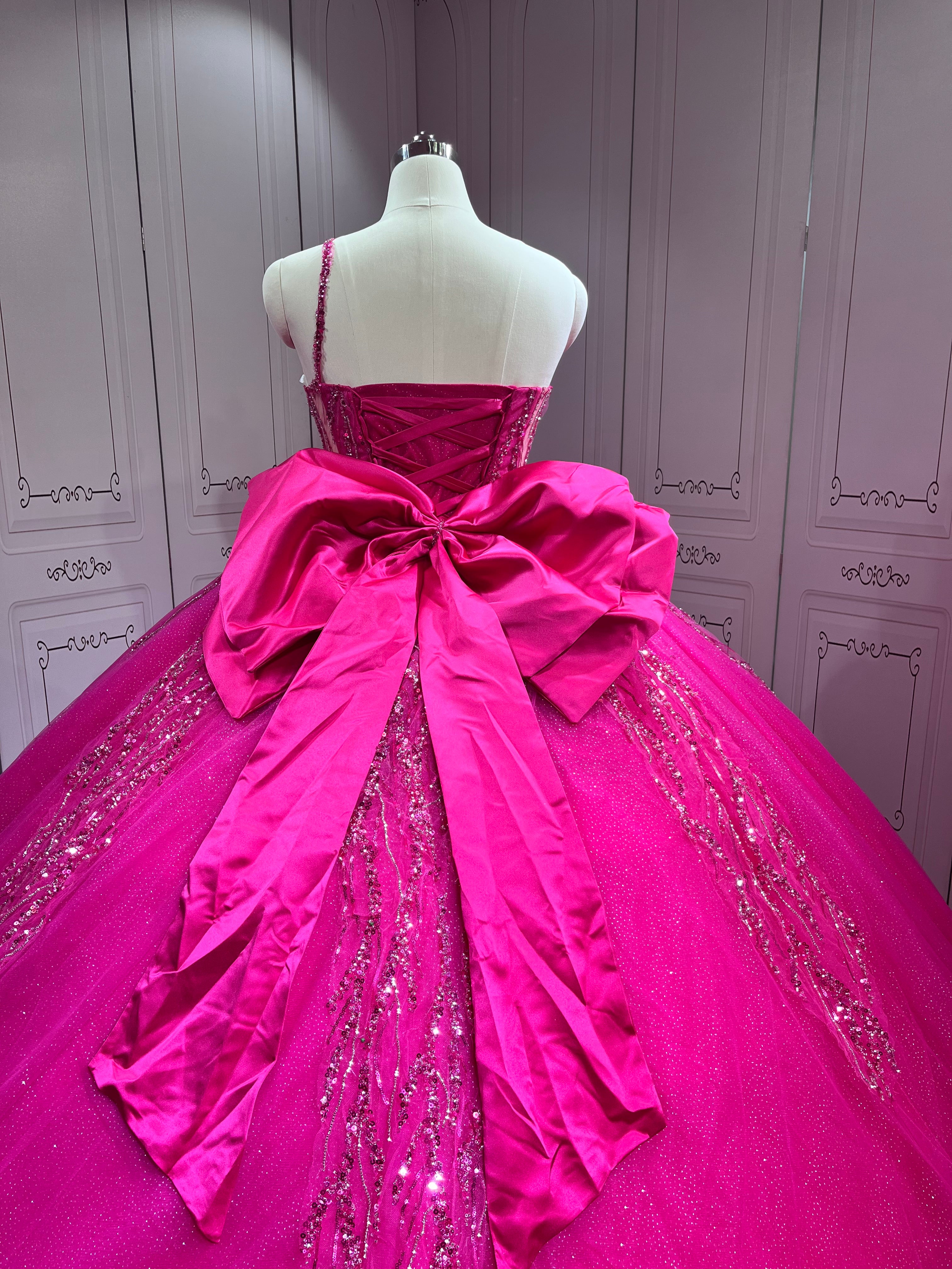 One Shoulder Fuchsia Quinceanera DressesVestidos Para Quiseaera Vestidos De 15Aos De Fiesta Mexicana Quince