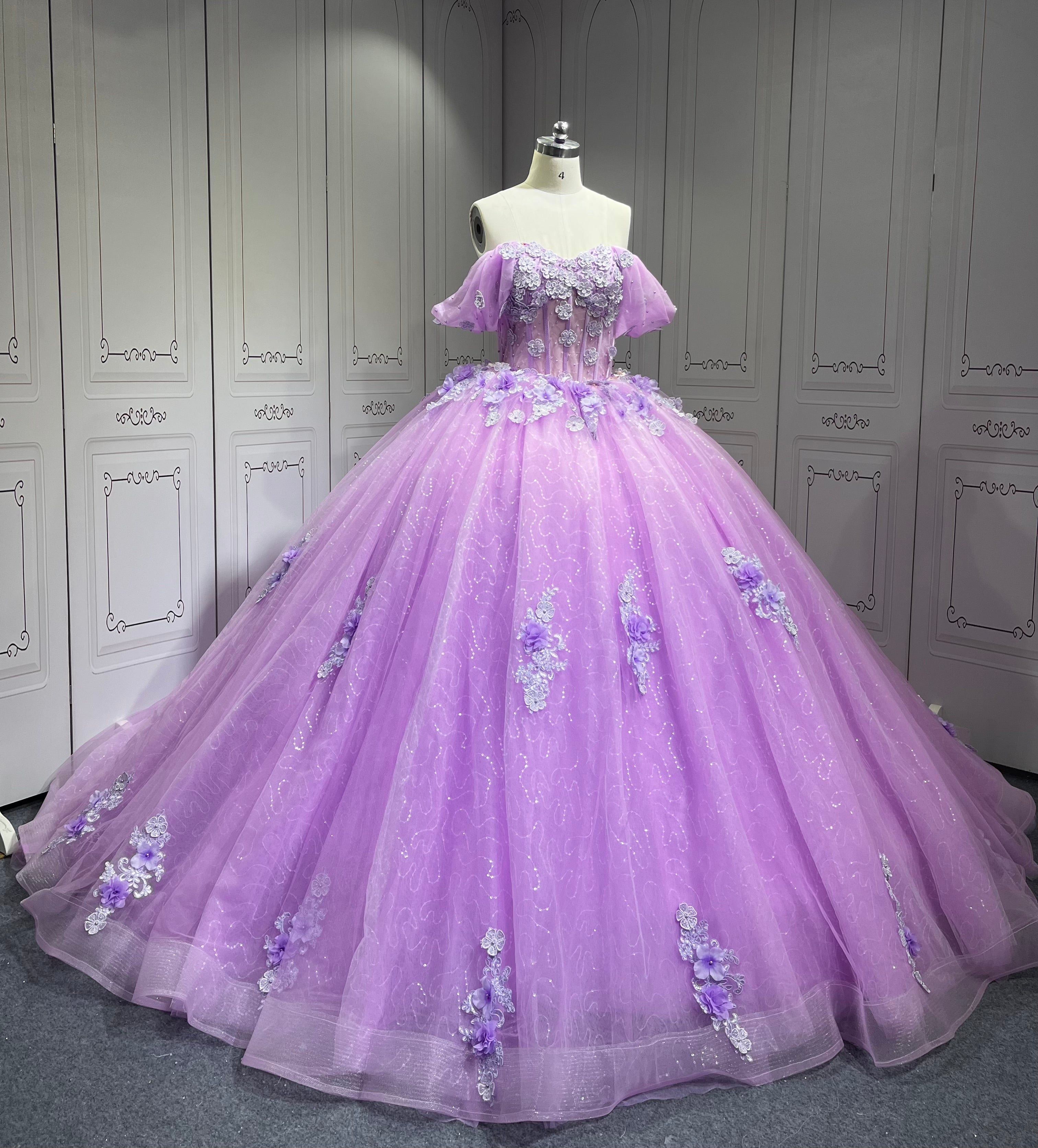 Mumuleo Vestidos De 15 Aos Trajes Para Quinciaeras Vestidos Quinceaera Quinceaera Dresses Para Quinceanera Dresses 15 Lilac