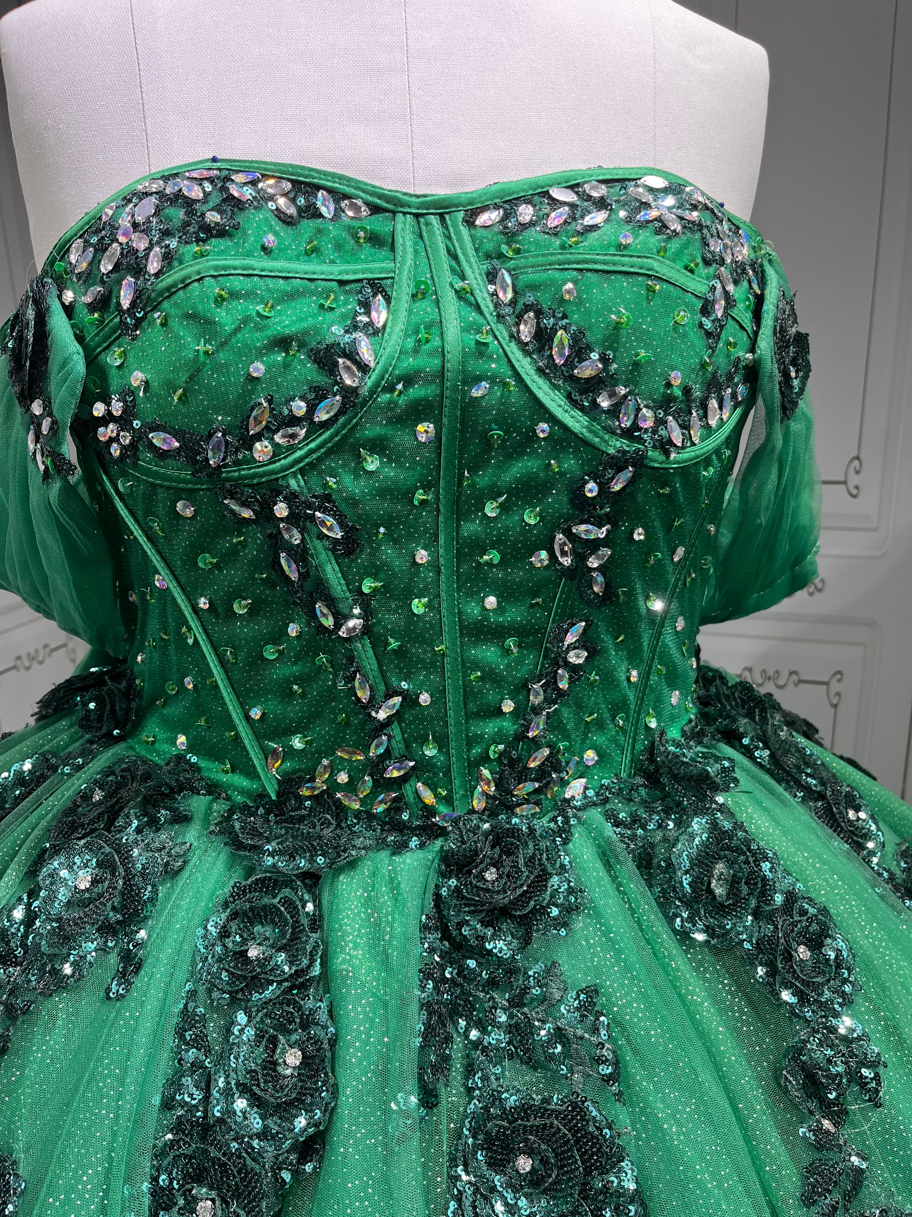 Mumuleo Emerald Green Quinceanera Dress Vestidos De 15 Aos Azul Para 15 Aos Xv Dresses Vestidos De 15 Ball Gown Blue Verde