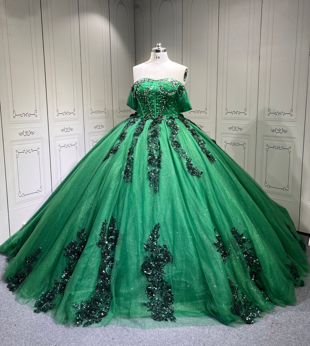 Mumuleo Emerald Green Quinceanera Dress Vestidos De 15 Aos Azul Para 15 Aos Xv Dresses Vestidos De 15 Ball Gown Blue Verde