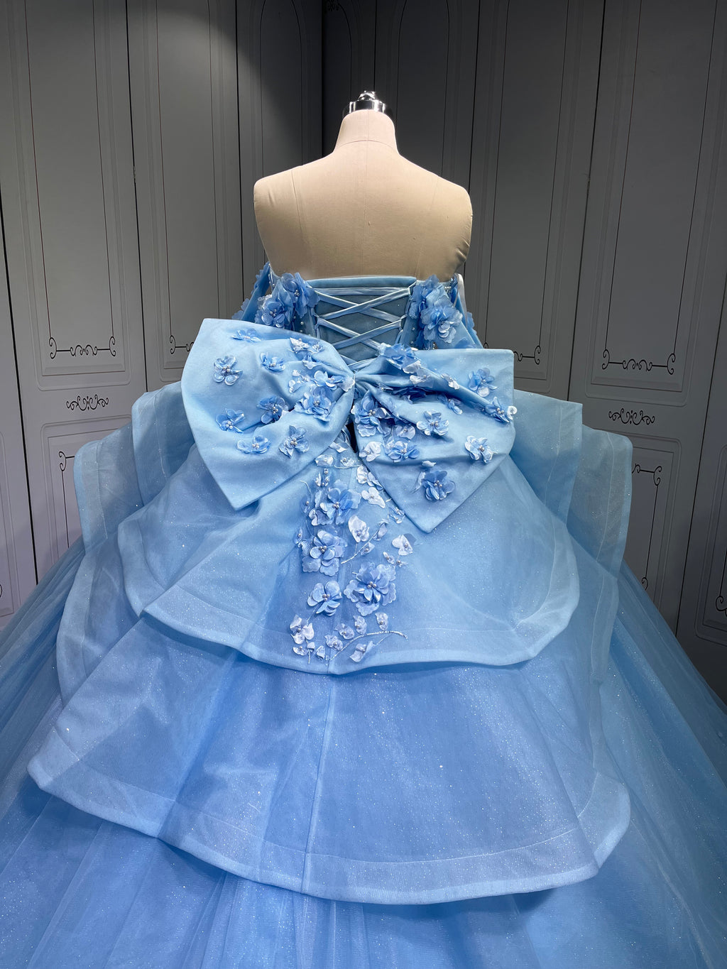 Vestido 15 Anos Vestidos De Gala Largos Novia Princesa Con Brillo Sky Blue Boda Vestidos Quinceanera