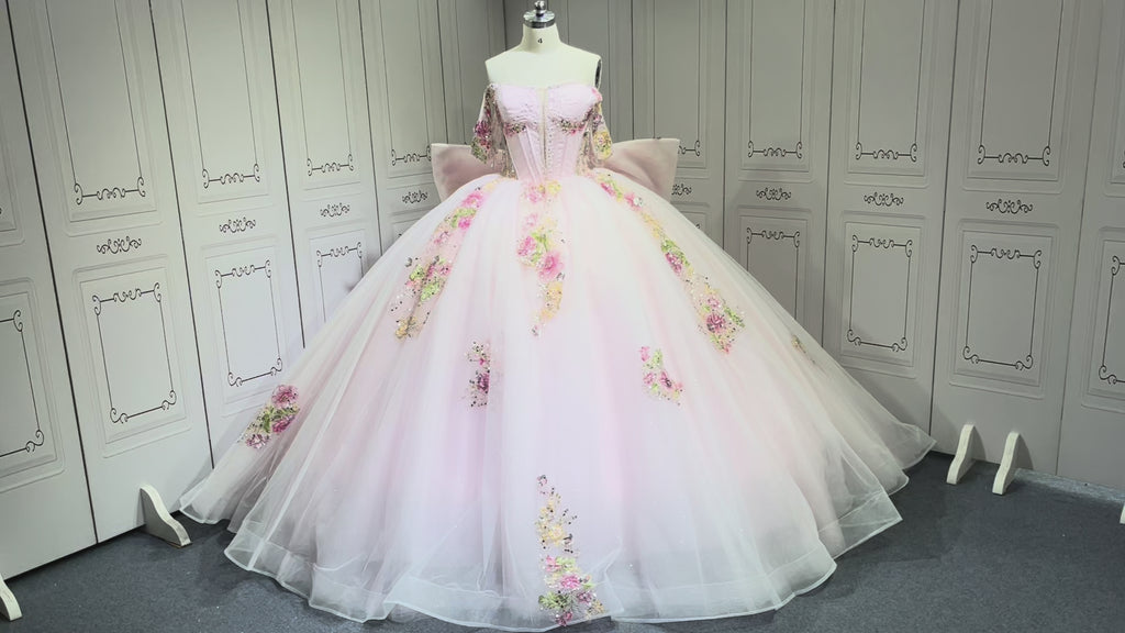 Mumuleo Pearl Pink Quinceanera Dresses Vestidos De 15 Traje De Quinceaera Rosa Y Violeta Vestidos De 15 Anos Ball Gown