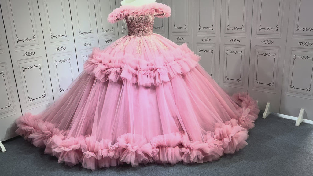 Mauve Vestidos De 15 Anos Customized Ball Gown 15 Year Old Quinceanera Dresses 2025 Ruffled Sweet 16 Evening Party Dress