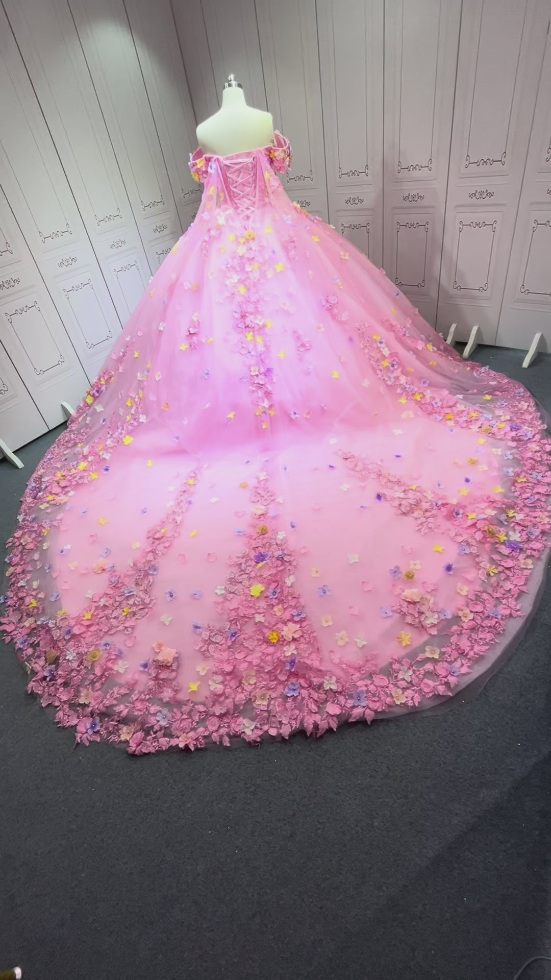 Mumuleo 2025 Pink Floral Quinceanera Dresses 2025 Vestidos De 15 Aos Lila Verde Anos Sweet 16 Vestidos Para Quinceaera  XV