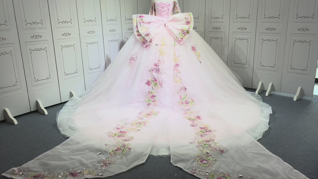 Mumuleo Pearl Pink Quinceanera Dresses Vestidos De 15 Traje De Quinceaera Rosa Y Violeta Vestidos De 15 Anos Ball Gown