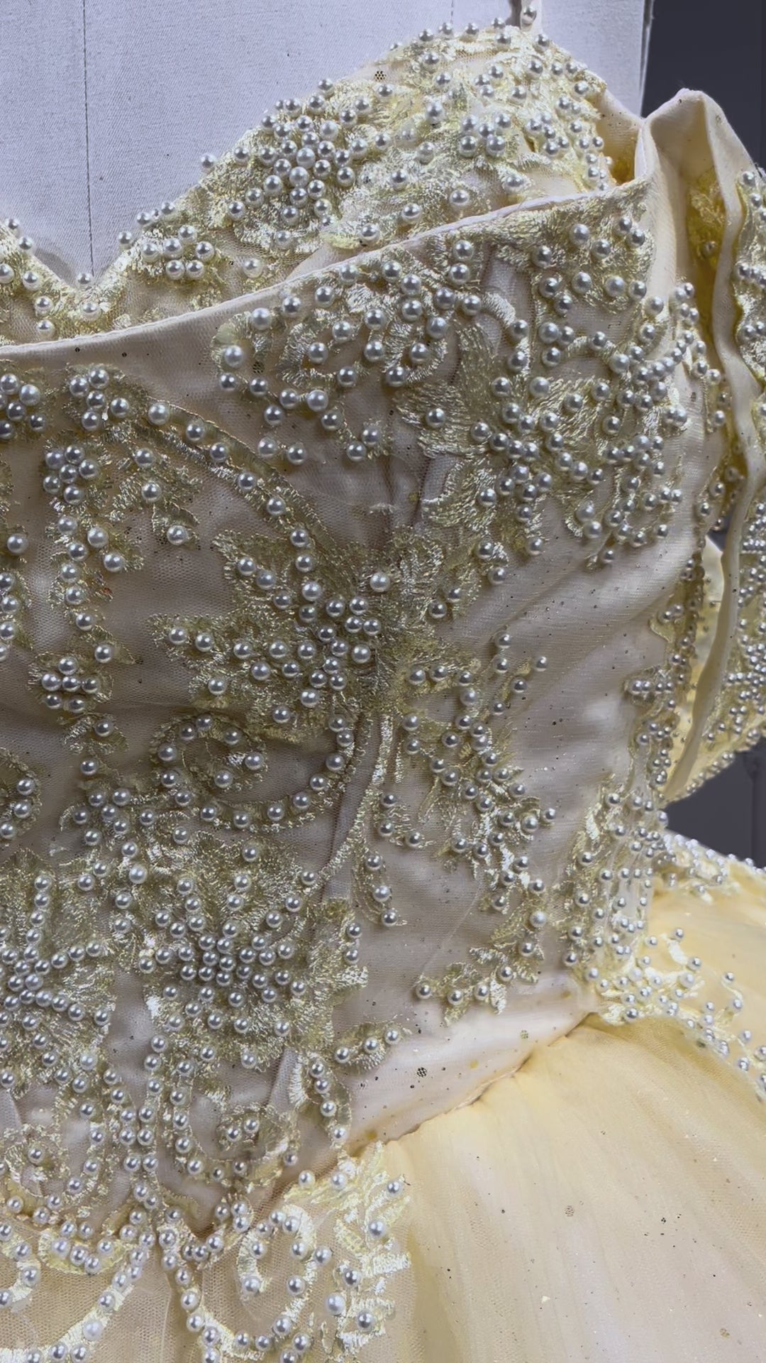 Yellow Ball Gown Quinceanera Dress 2025 Applique Party 15 Vestidos De 15 Anos