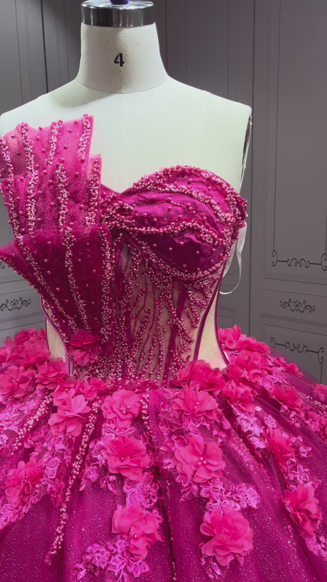 Mumuleo Fuchsia Quinceanera Dress 2025 Vestidos Azul Marino De XV Anos Princess Dress Vestidos De 15