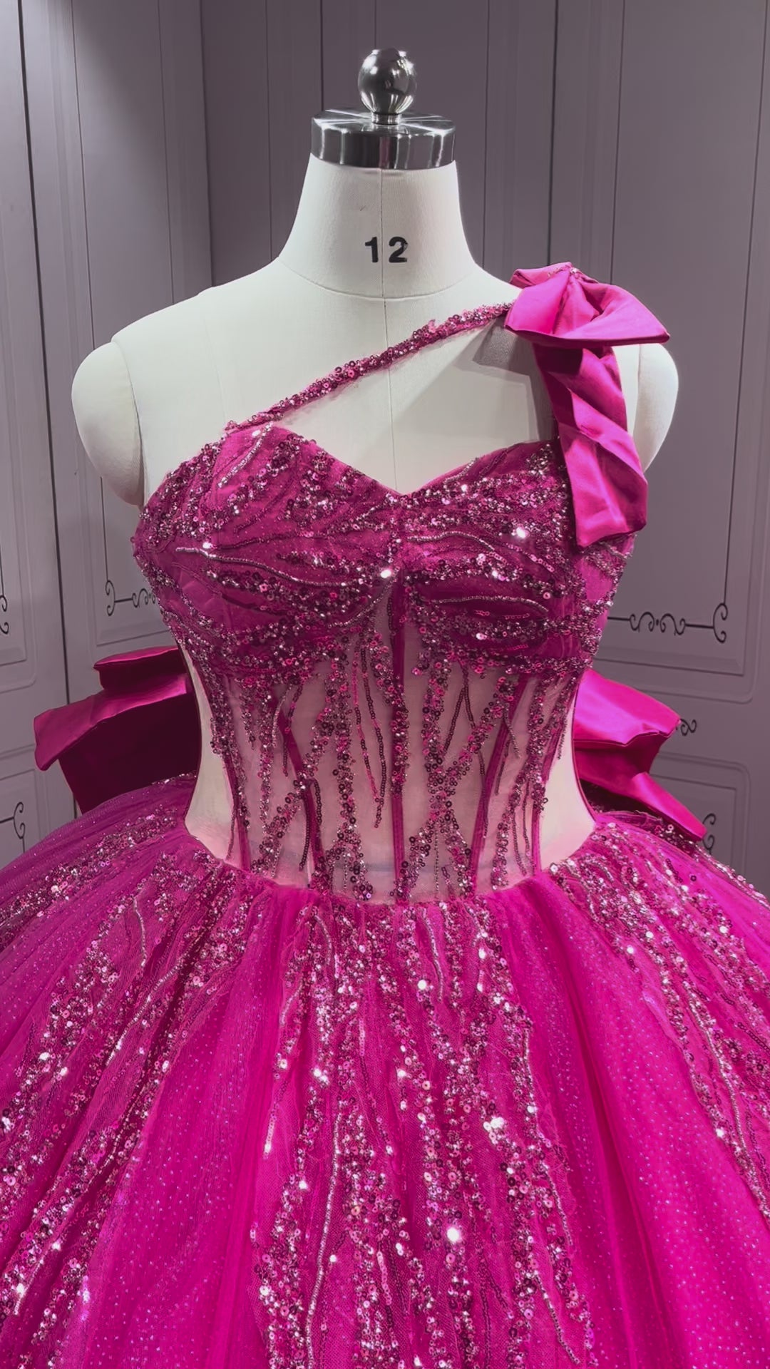 One Shoulder Fuchsia Quinceanera DressesVestidos Para Quiseaera Vestidos De 15Aos De Fiesta Mexicana Quince