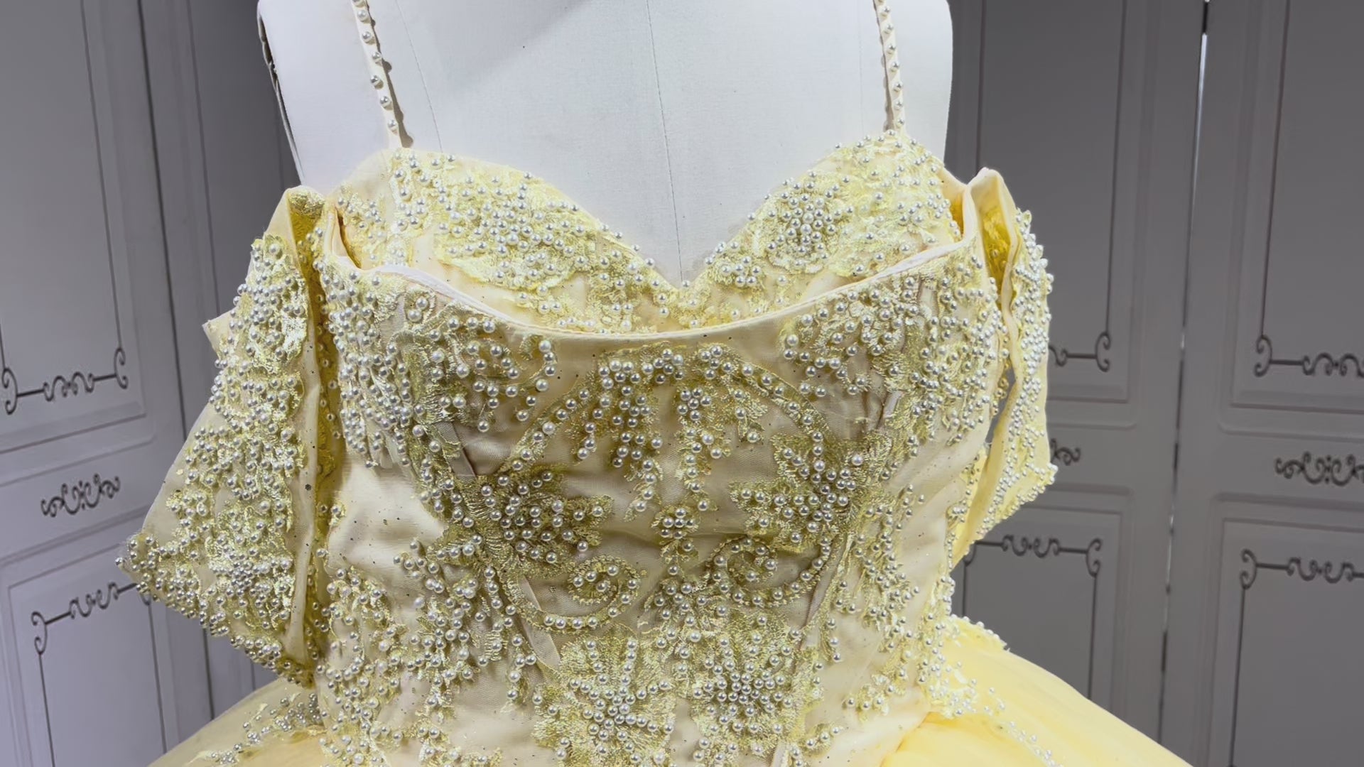 Yellow Ball Gown Quinceanera Dress 2025 Applique Party 15 Vestidos De 15 Anos
