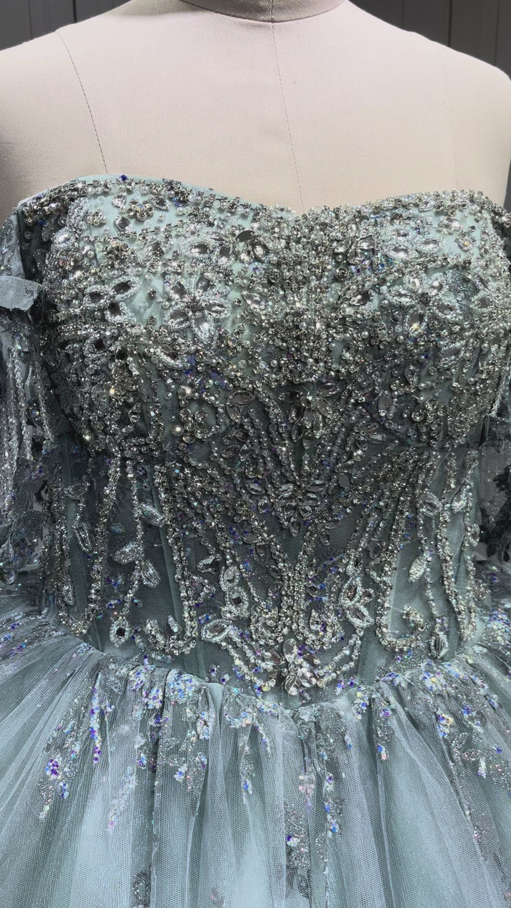 Mumuleo Metallic Blue Quinceanera Dress Lace Appliques 15 Dresses Ball Gown Vestidos Anos Quinceaneras Vestido Fiesta